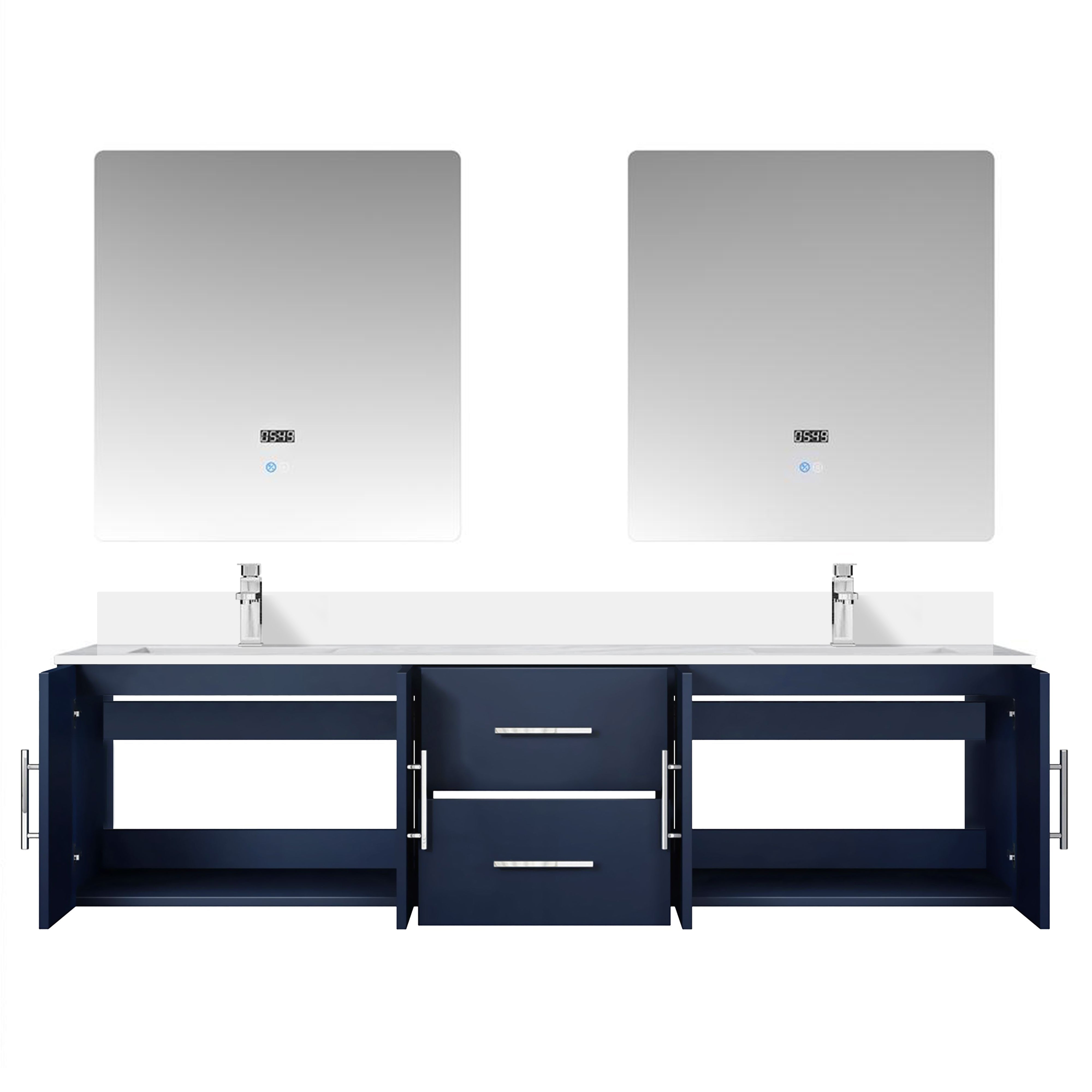 Geneva 72 in. W x 22 in. D Navy Blue Double Bath Vanity