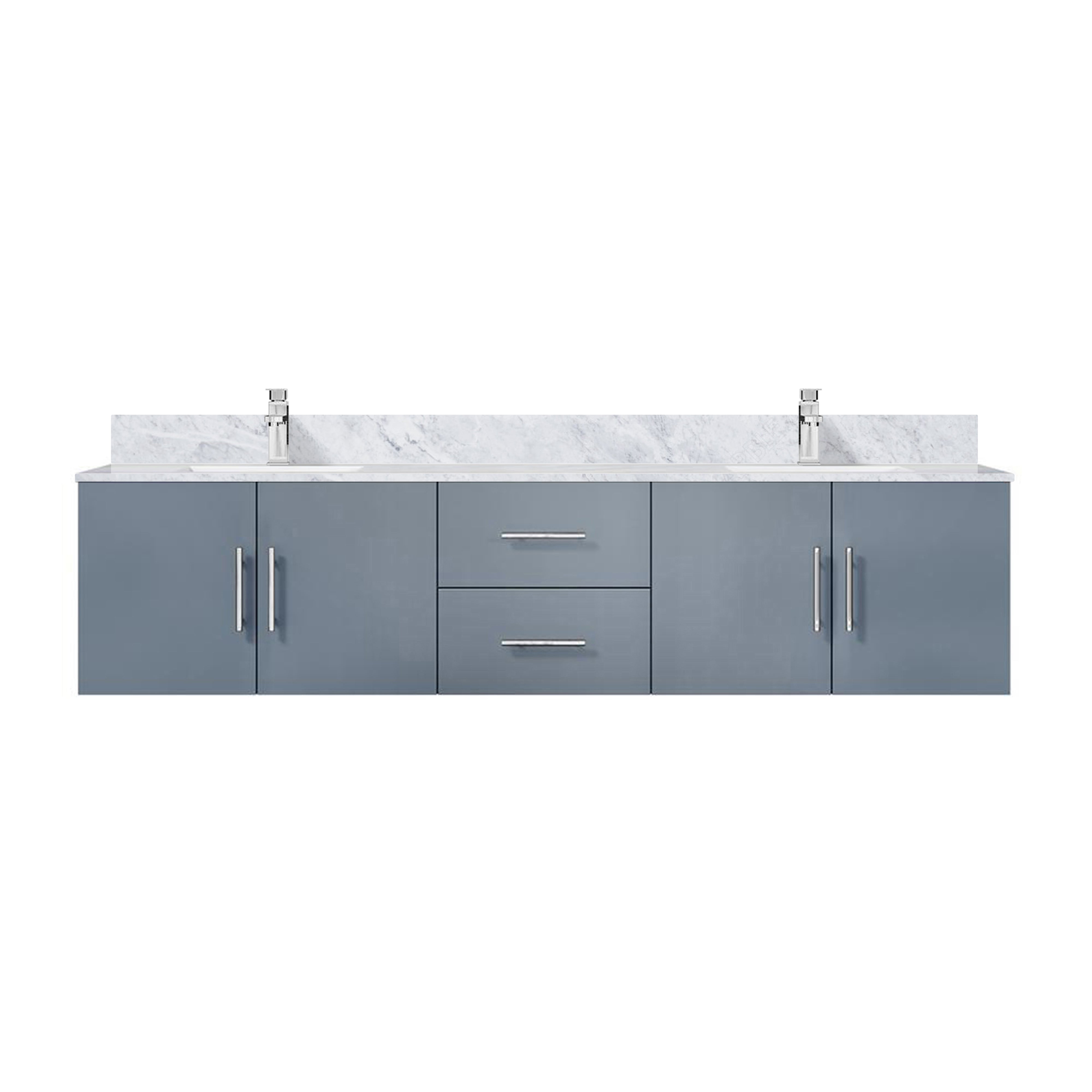 Geneva 80 in. W x 22 in. D Dark Grey Double Bath Vanity