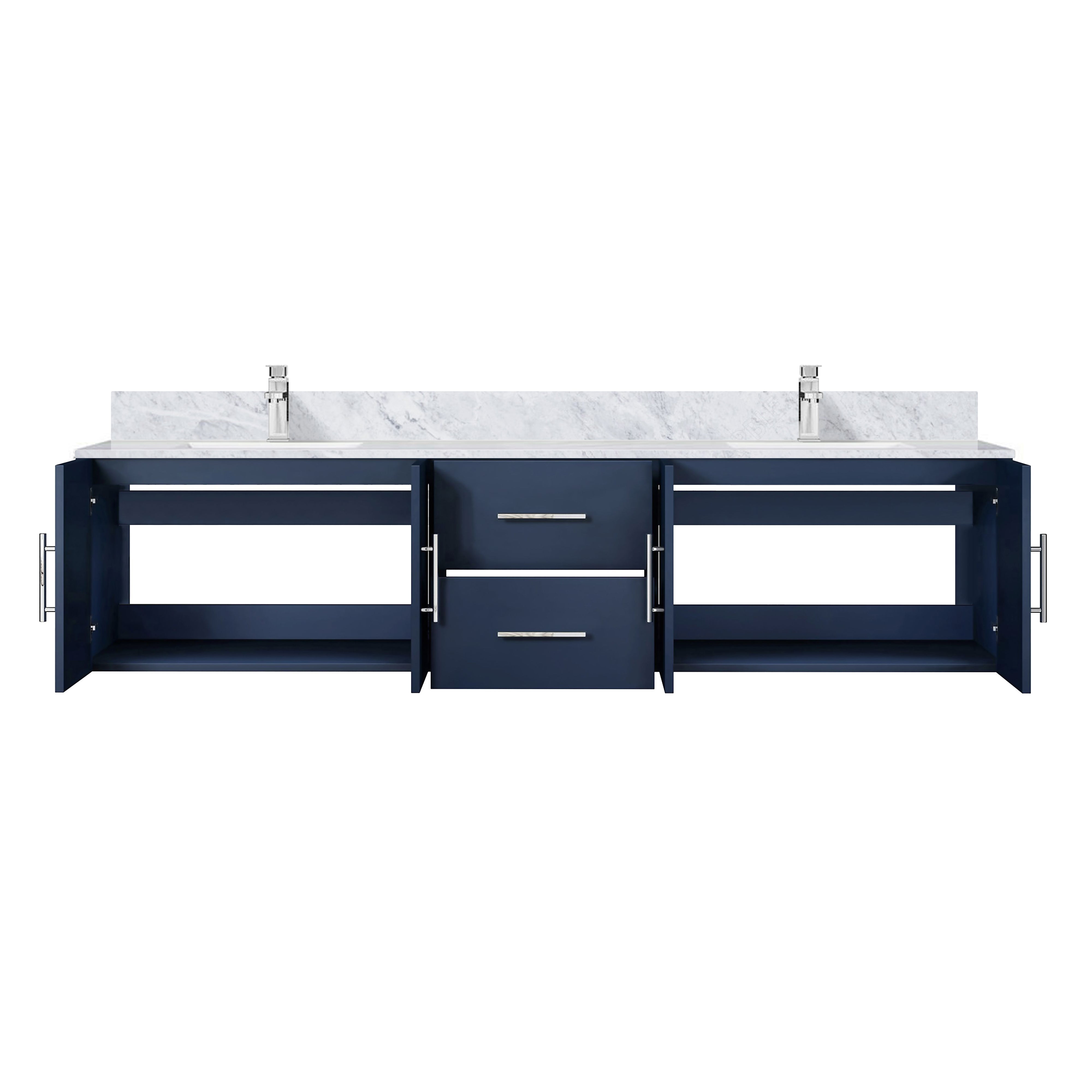Geneva 80 in. W x 22 in. D Navy Blue Double Bath Vanity
