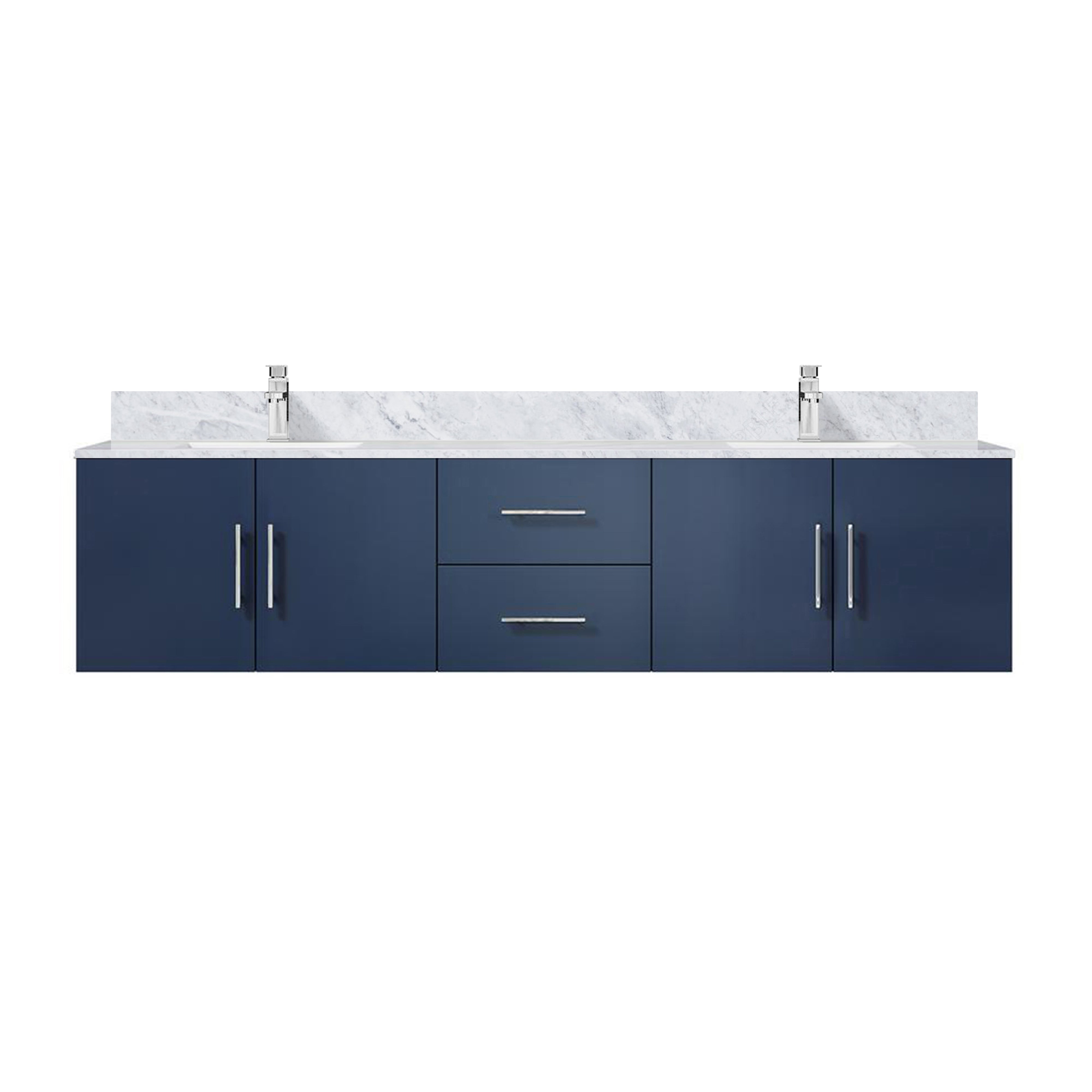 Geneva 80 in. W x 22 in. D Navy Blue Double Bath Vanity