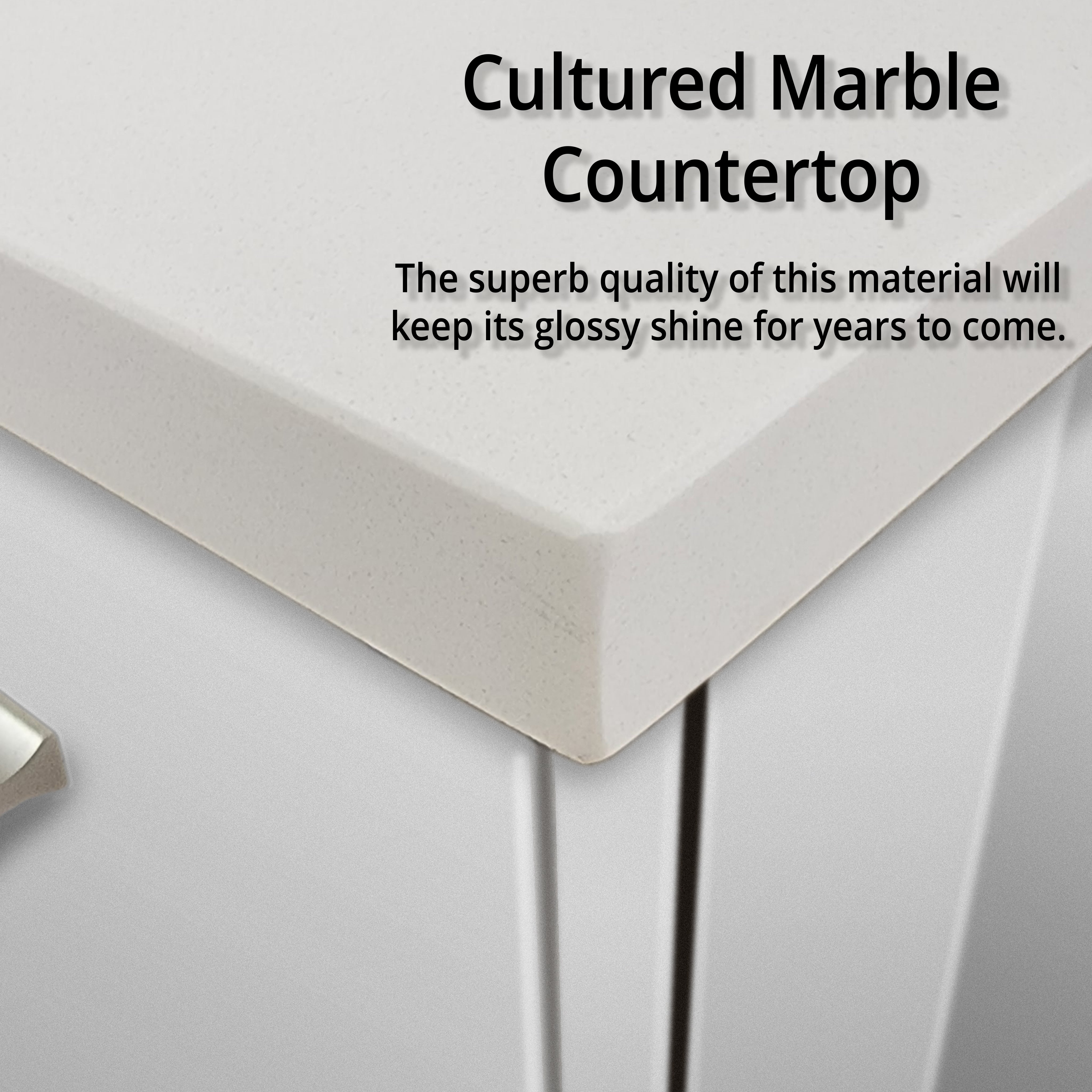 Geneva 84 in. W x 22 in. D Glossy White Double Bath Vanity