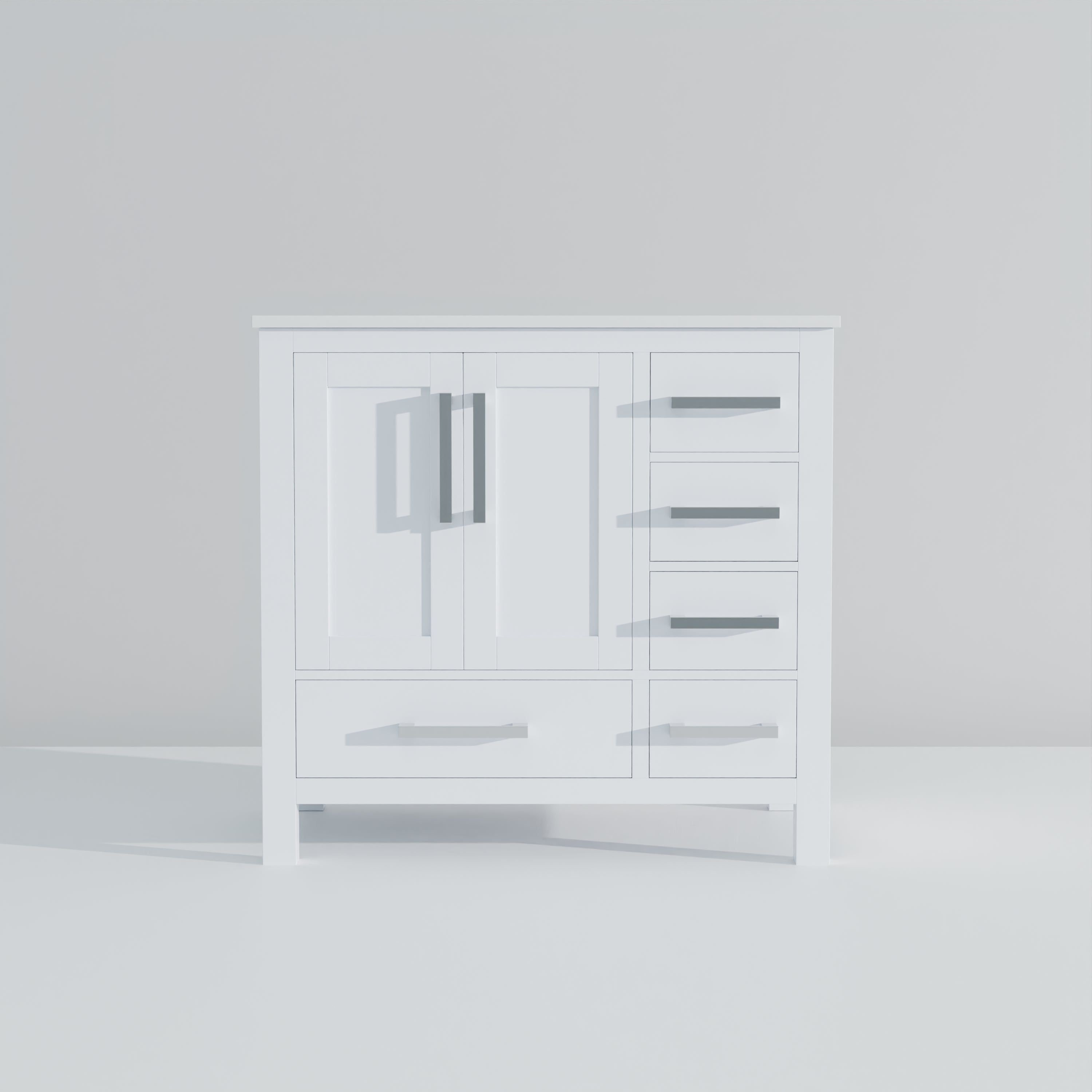 Jacques 36 in. W x 22 in. D Left Offset White Bath Vanity