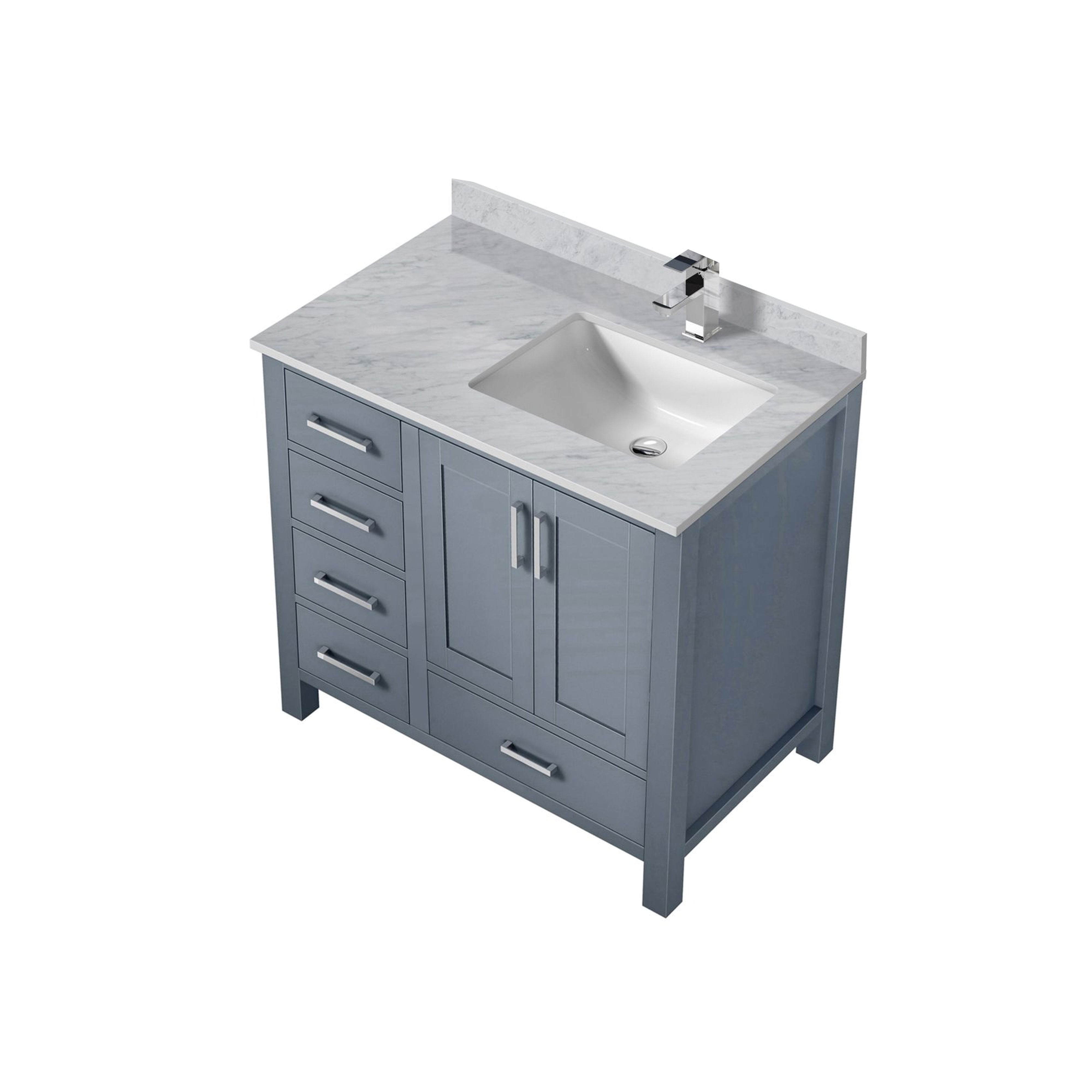 Jacques 36 in. W x 22 in. D Right Offset Dark Grey Bath Vanity