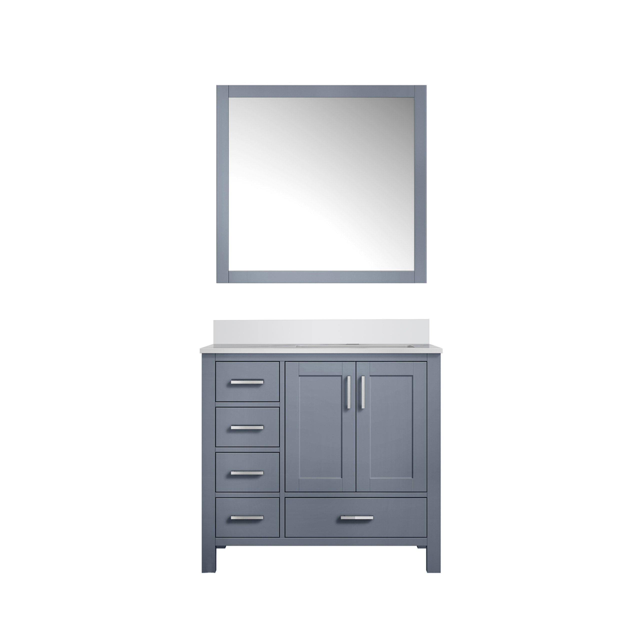 Jacques 36 in. W x 22 in. D Right Offset Dark Grey Bath Vanity