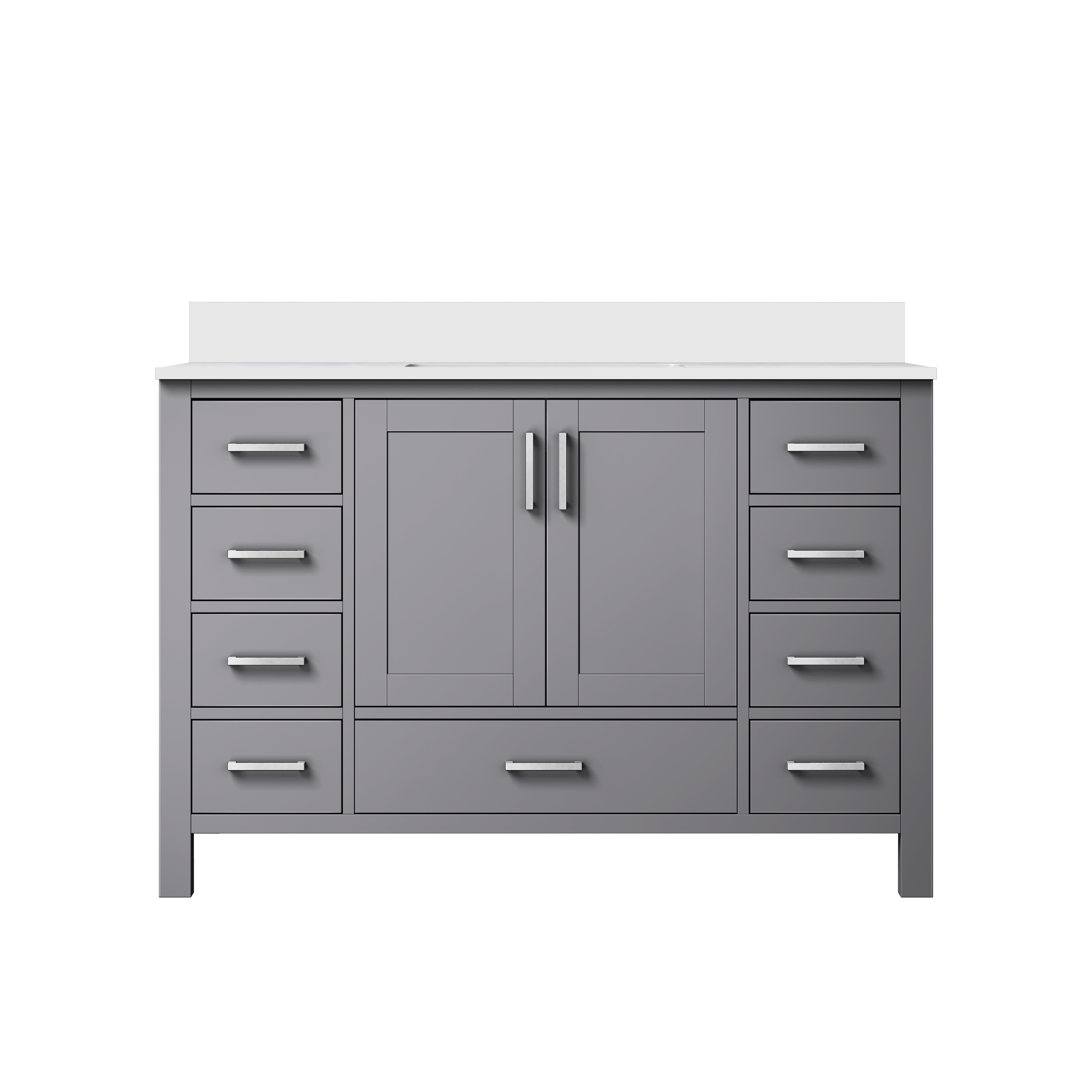 Jacques 48 in. W x 22 in. D Dark Grey Bath Vanity and Cultured Marble Top