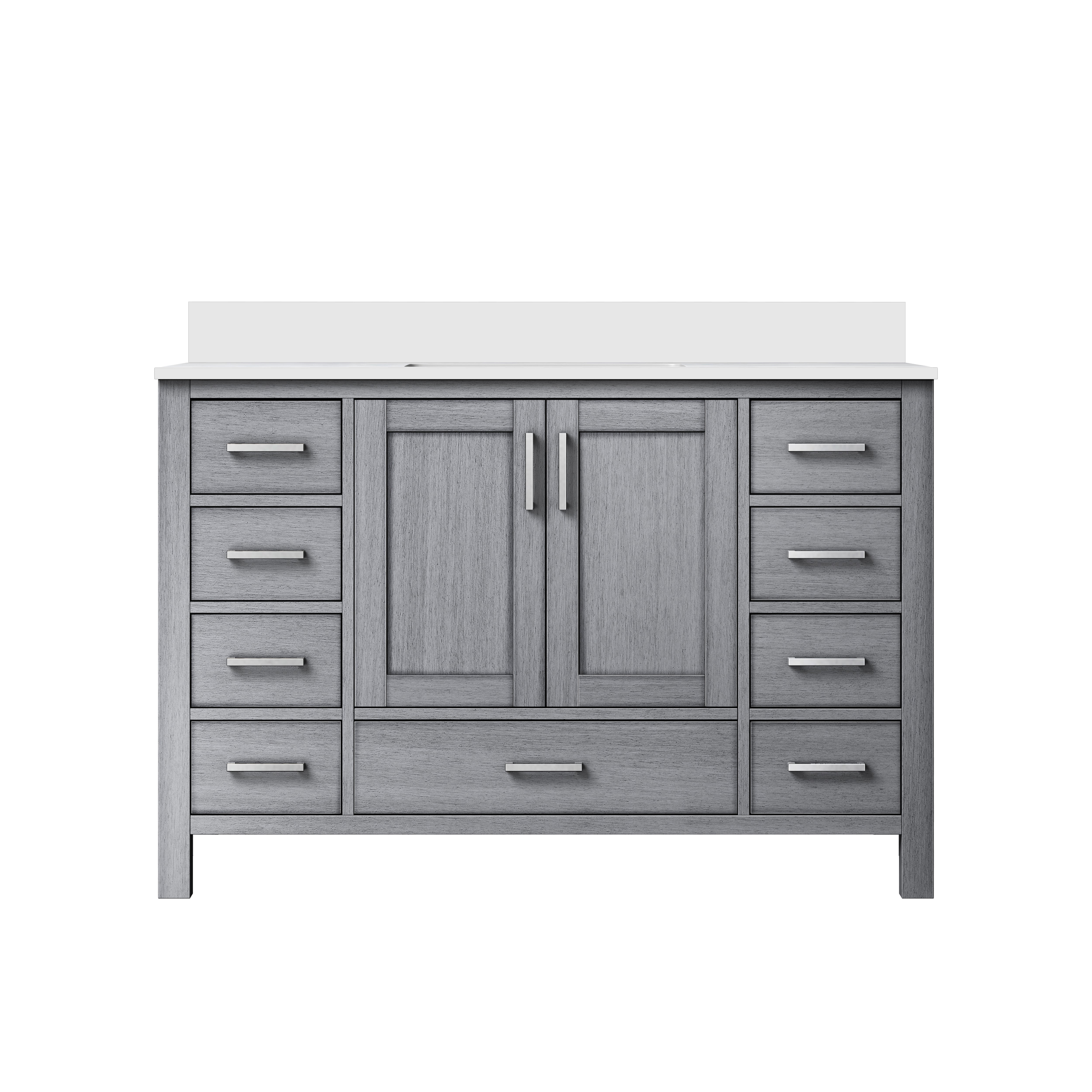 Jacques 48 in. W x 22 in. D Distressed Grey Bath Vanity and Cultured Marble Top