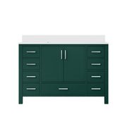 Jacques 48 in. W x 22 in. D Green Bath Vanity and Cultured Marble Top