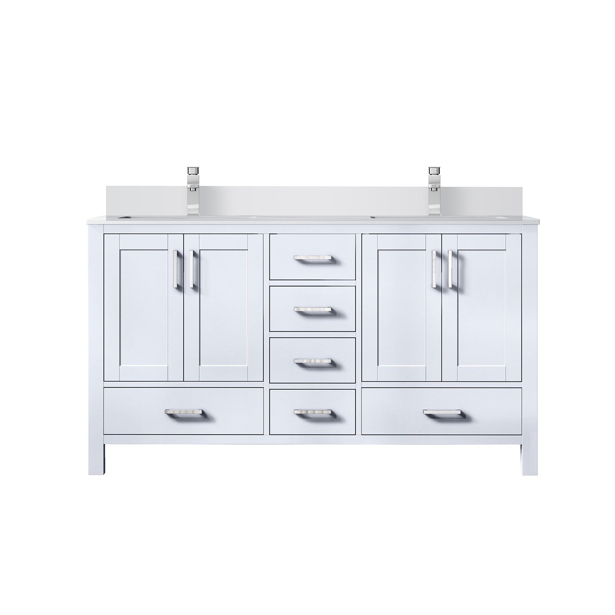 Jacques 60 in. W x 22 in. D White Double Bath Vanity