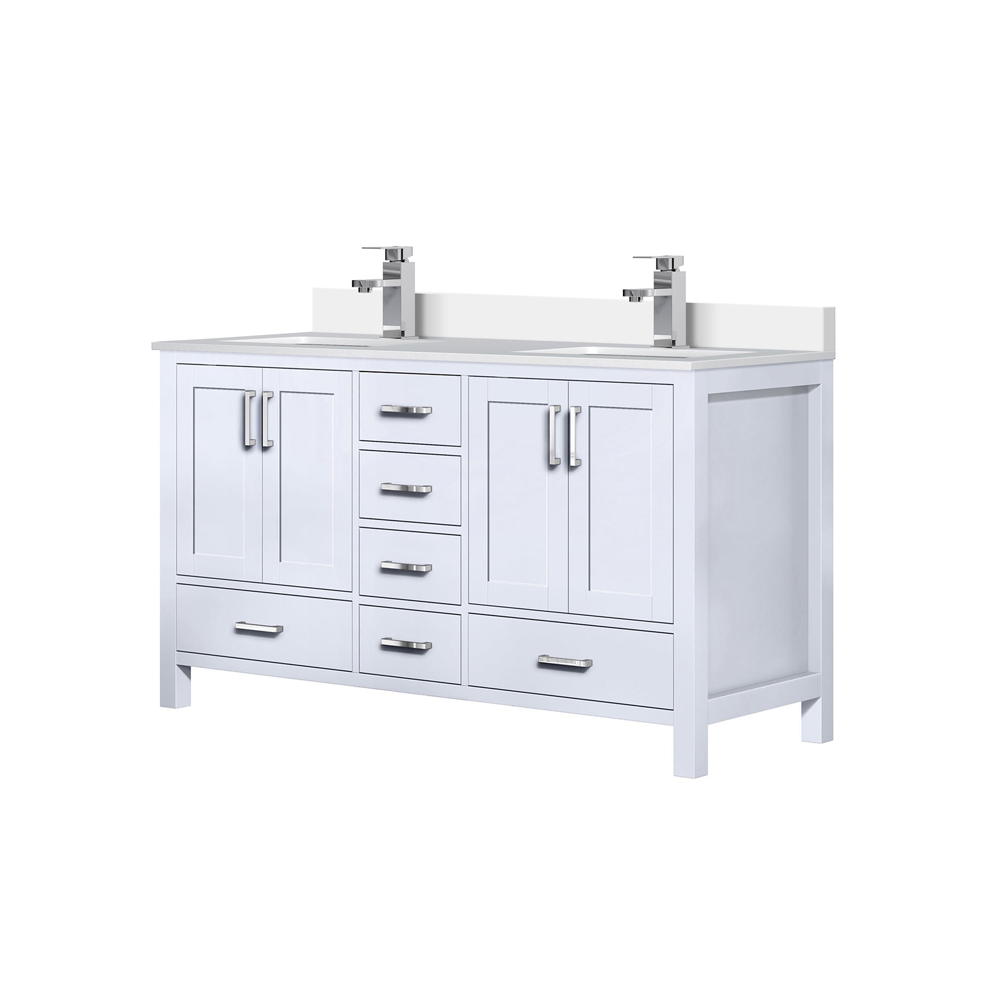 Jacques 60 in. W x 22 in. D White Bath Vanity