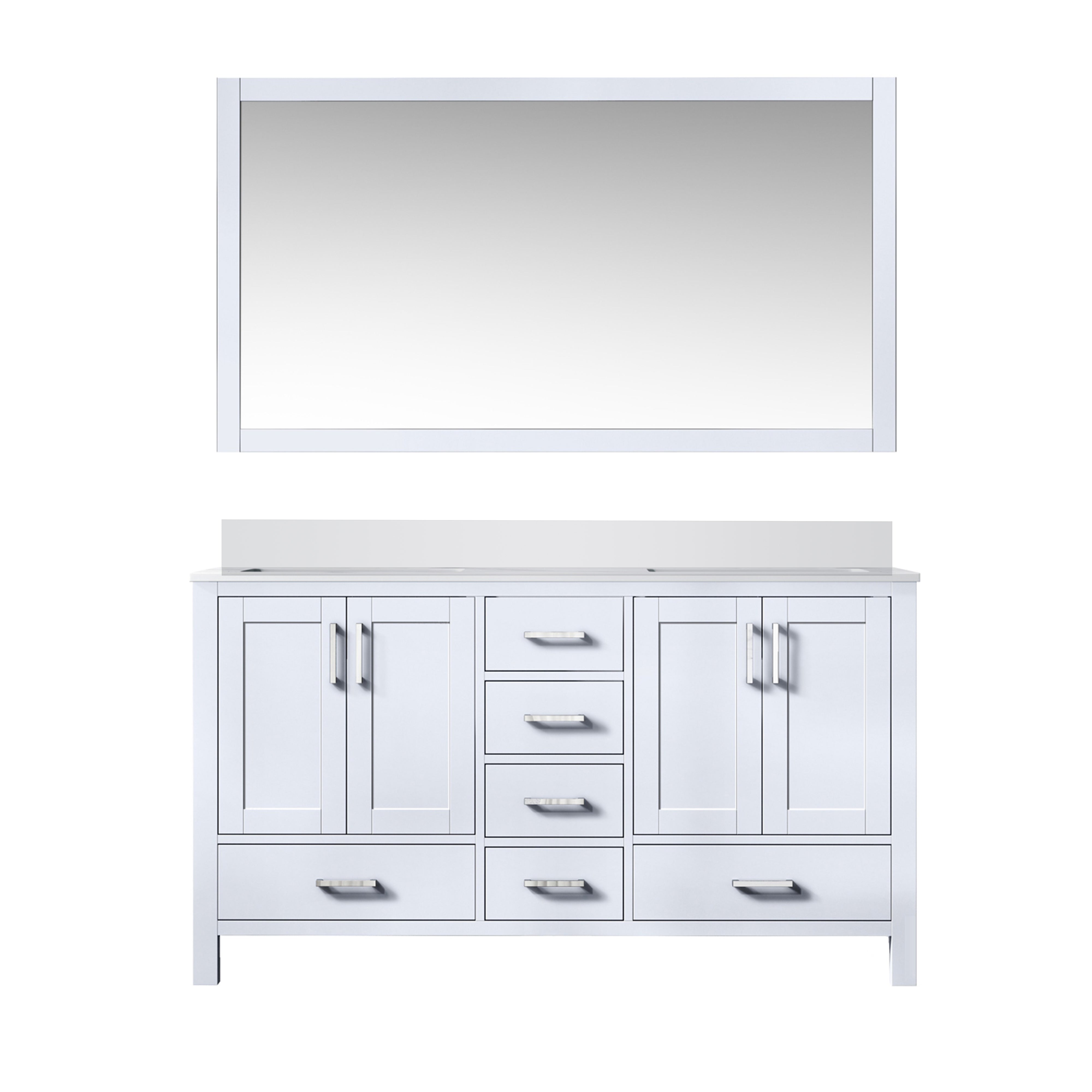Jacques 60 in. W x 22 in. D White Bath Vanity