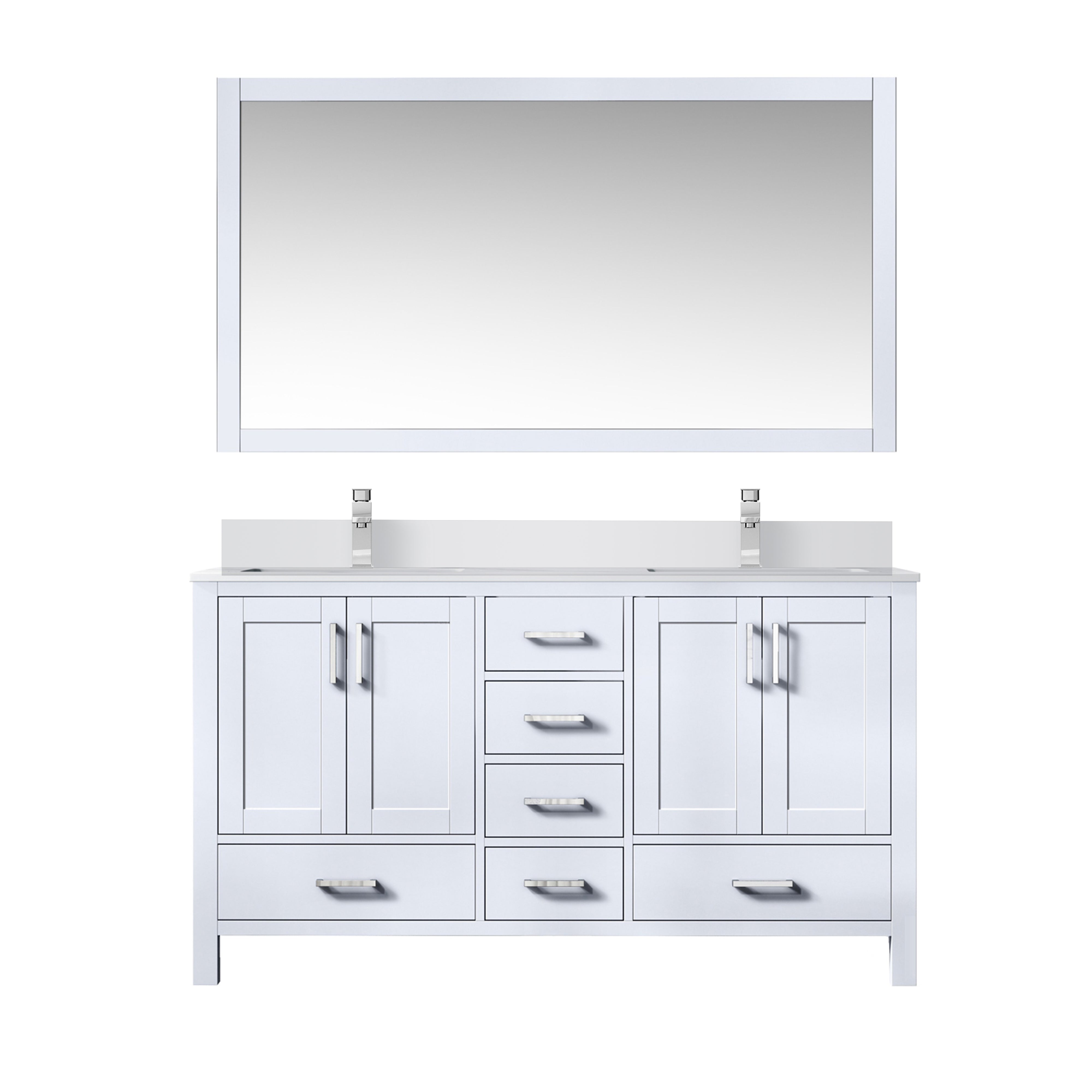 Jacques 60 in. W x 22 in. D White Bath Vanity