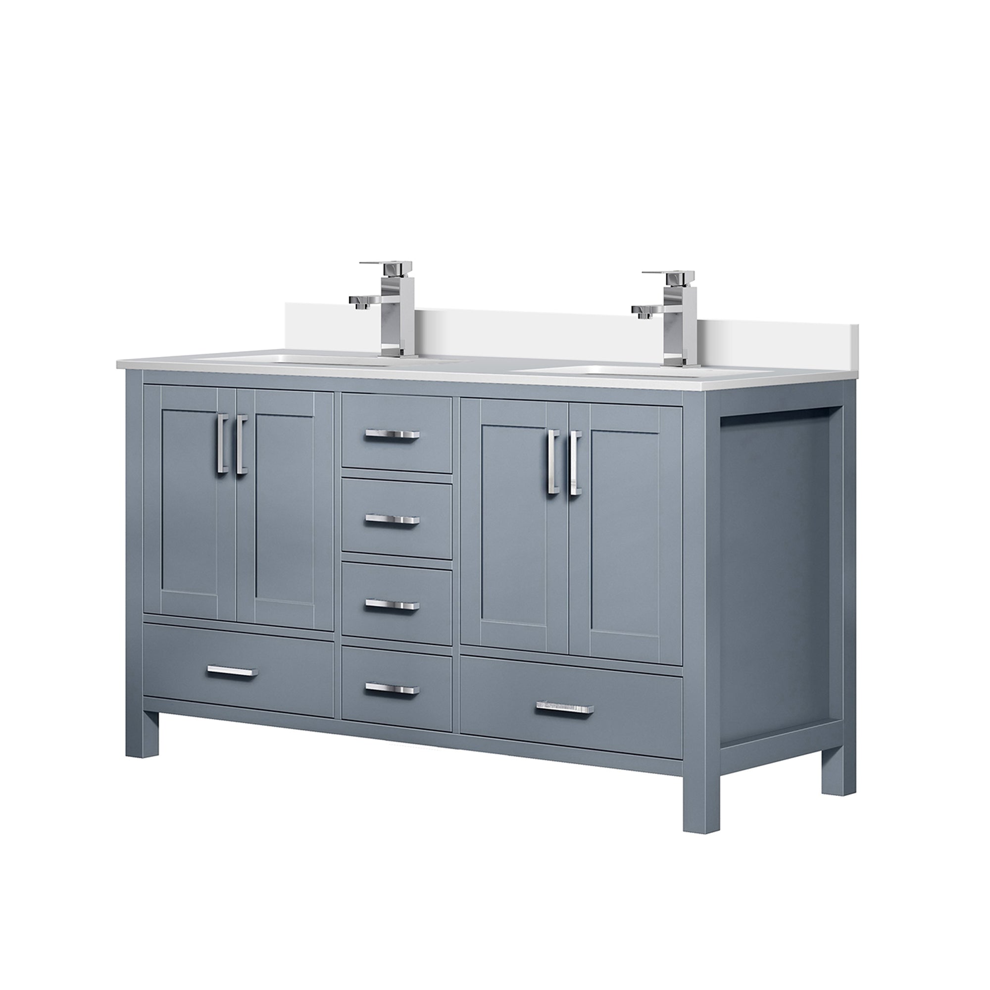 Jacques 60 in. W x 22 in. D Dark Grey Double Bath Vanity