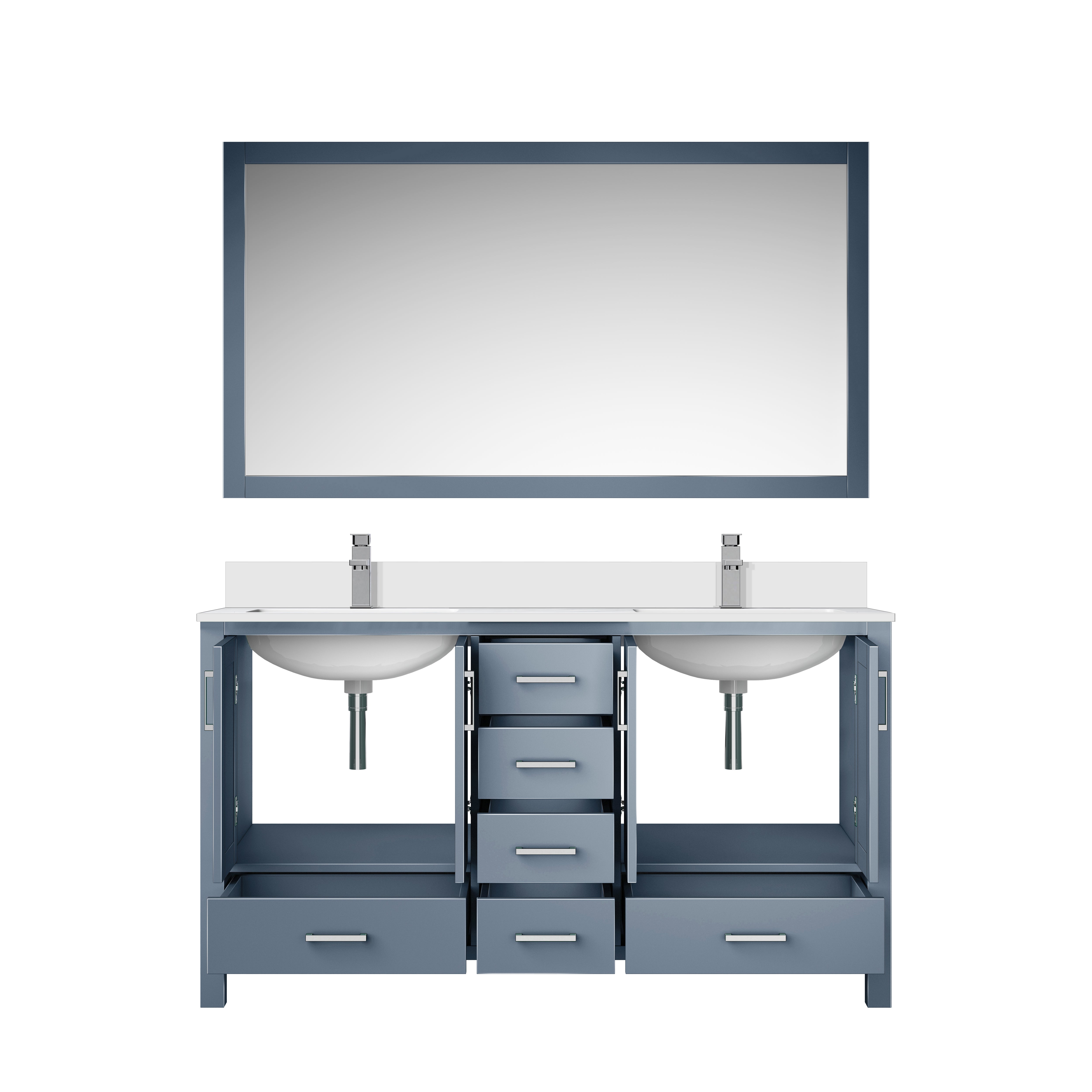 Jacques 60 in. W x 22 in. D Dark Grey Bath Vanity