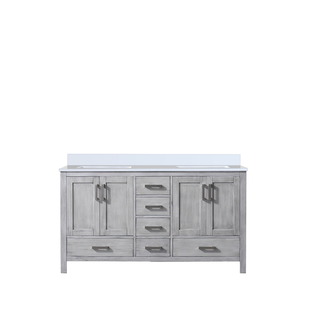 Jacques 60 in. W x 22 in. D Distressed Grey Bath Vanity