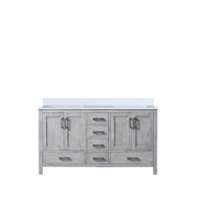 Jacques 60 in. W x 22 in. D Distressed Grey Bath Vanity