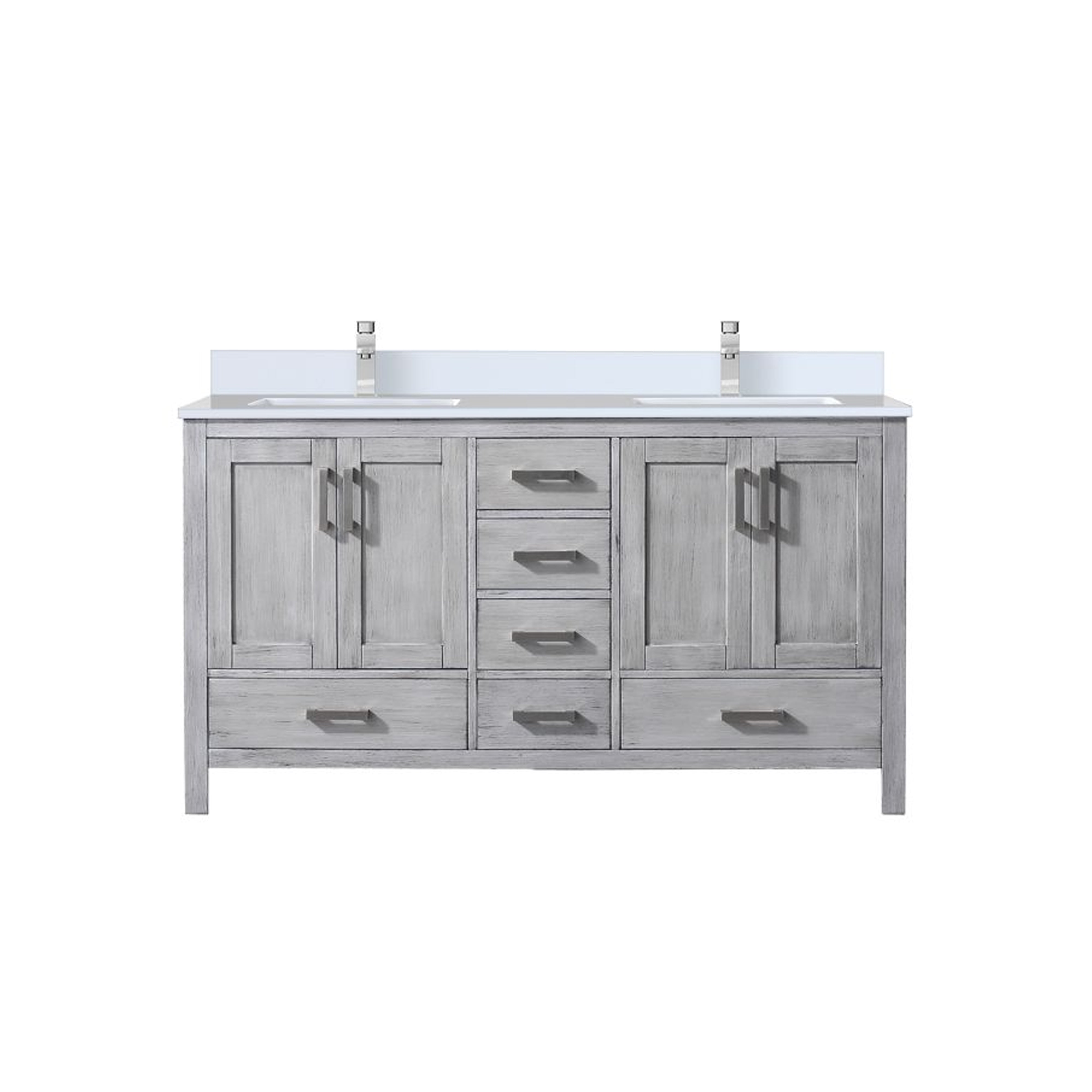 Jacques 60 in. W x 22 in. D Distressed Grey Bath Vanity