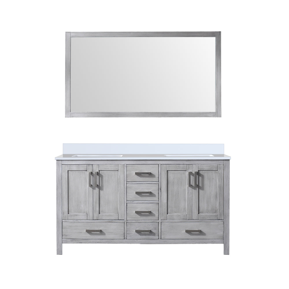 Jacques 60 in. W x 22 in. D Distressed Grey Bath Vanity