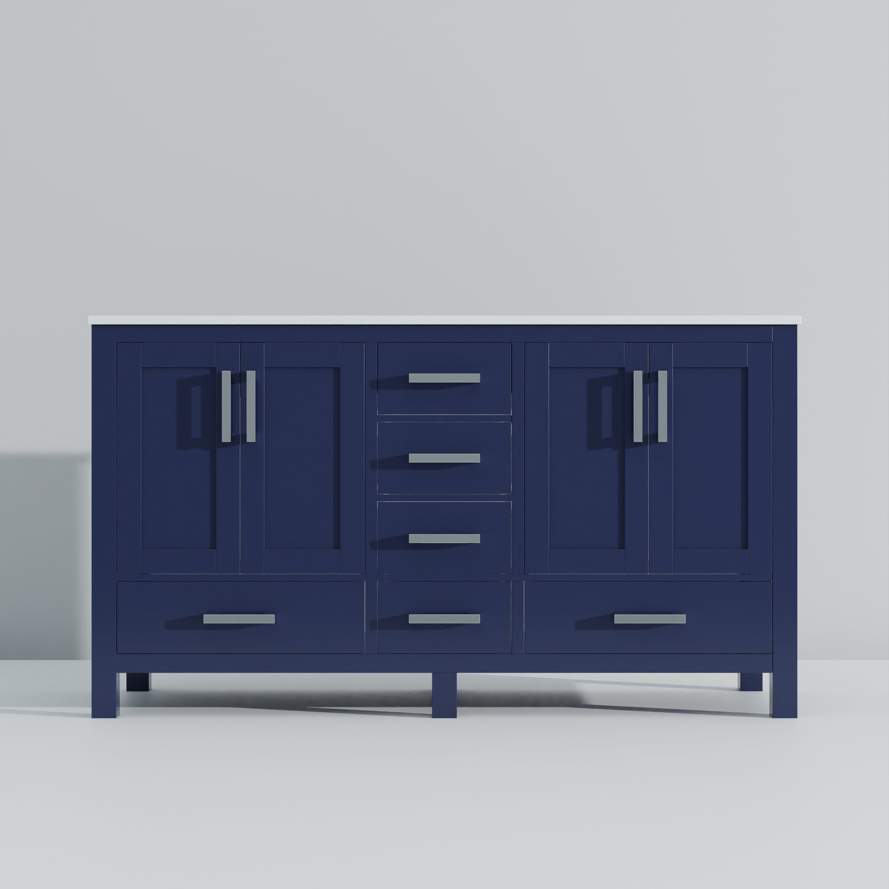 Jacques 60 in. W x 22 in. D Navy Blue Bath Vanity