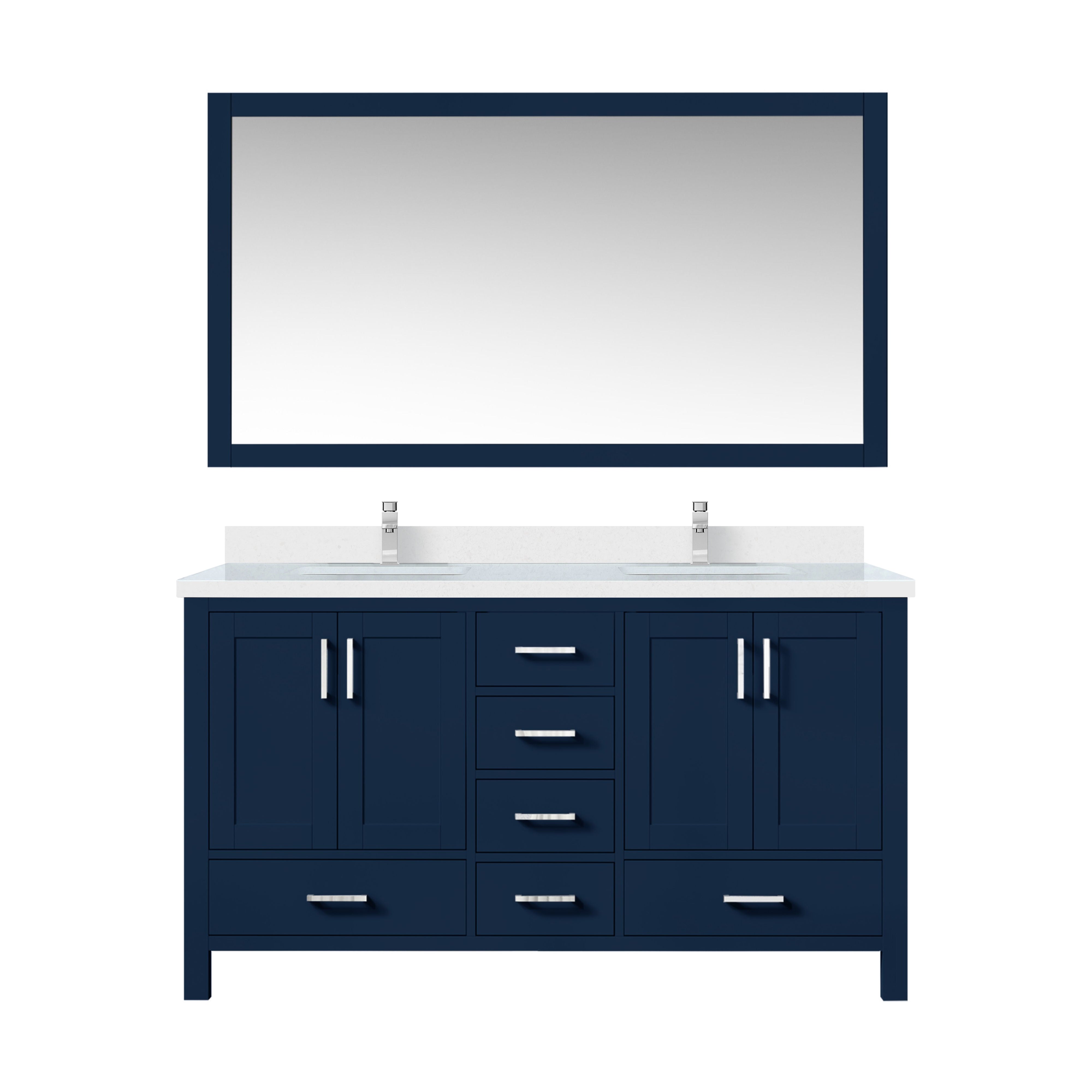 Jacques 60 in. W x 22 in. D Navy Blue Bath Vanity