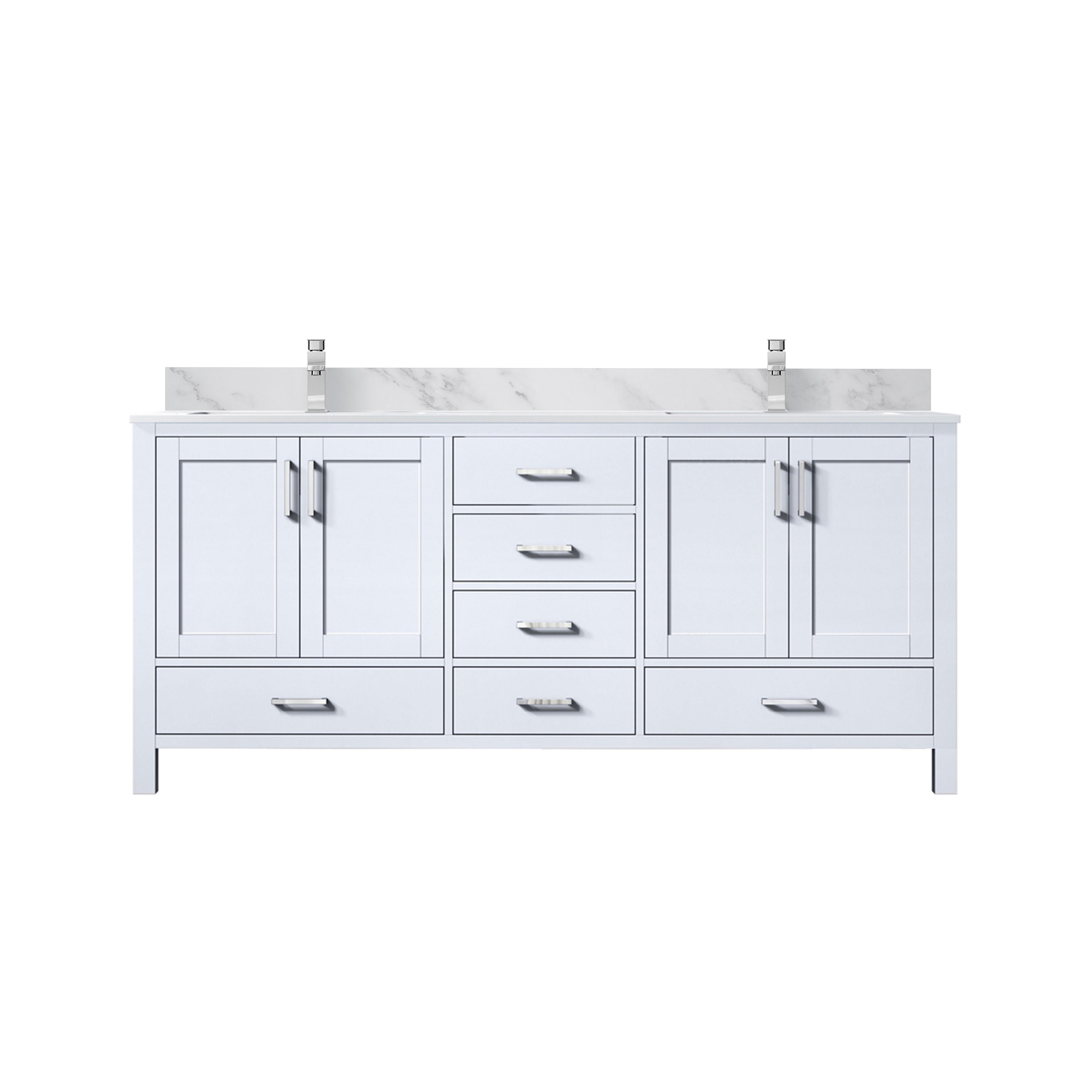 Jacques 72 in. W x 22 in. D White Double Bath Vanity