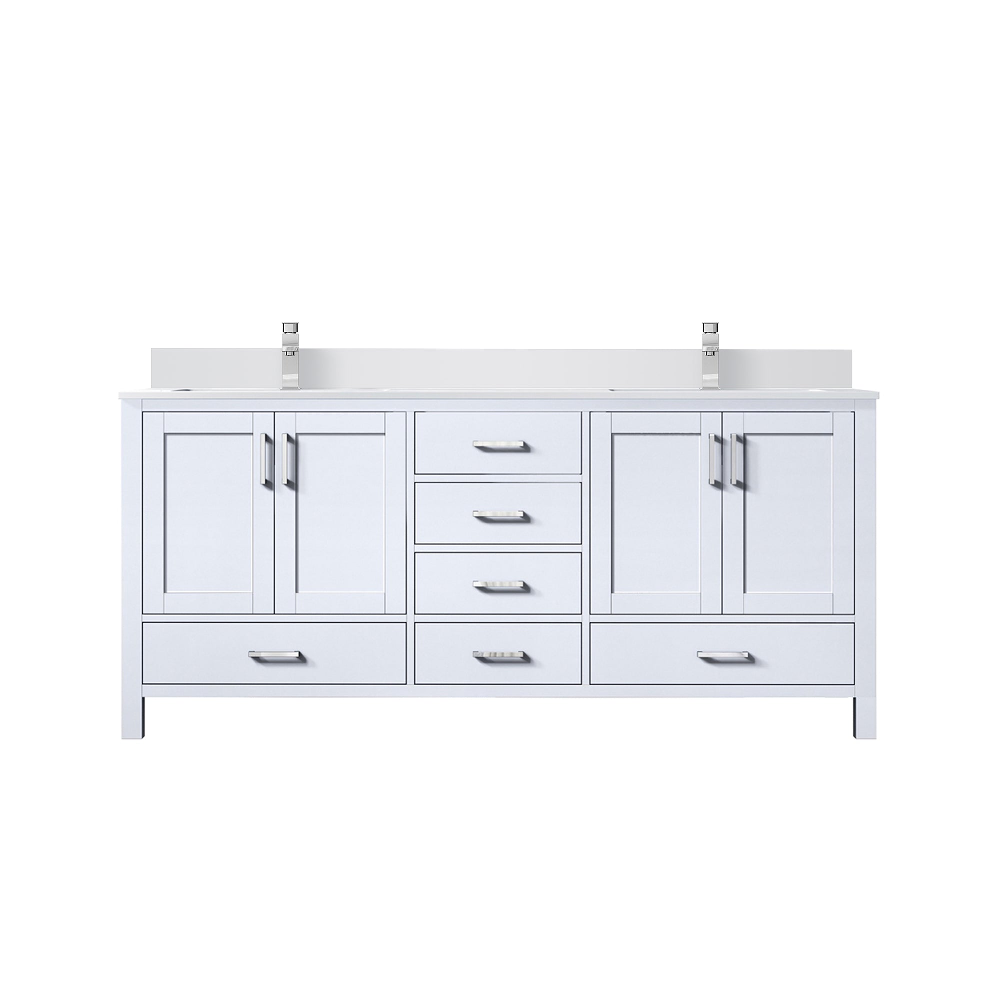 Jacques 72 in. W x 22 in. D White Double Bath Vanity