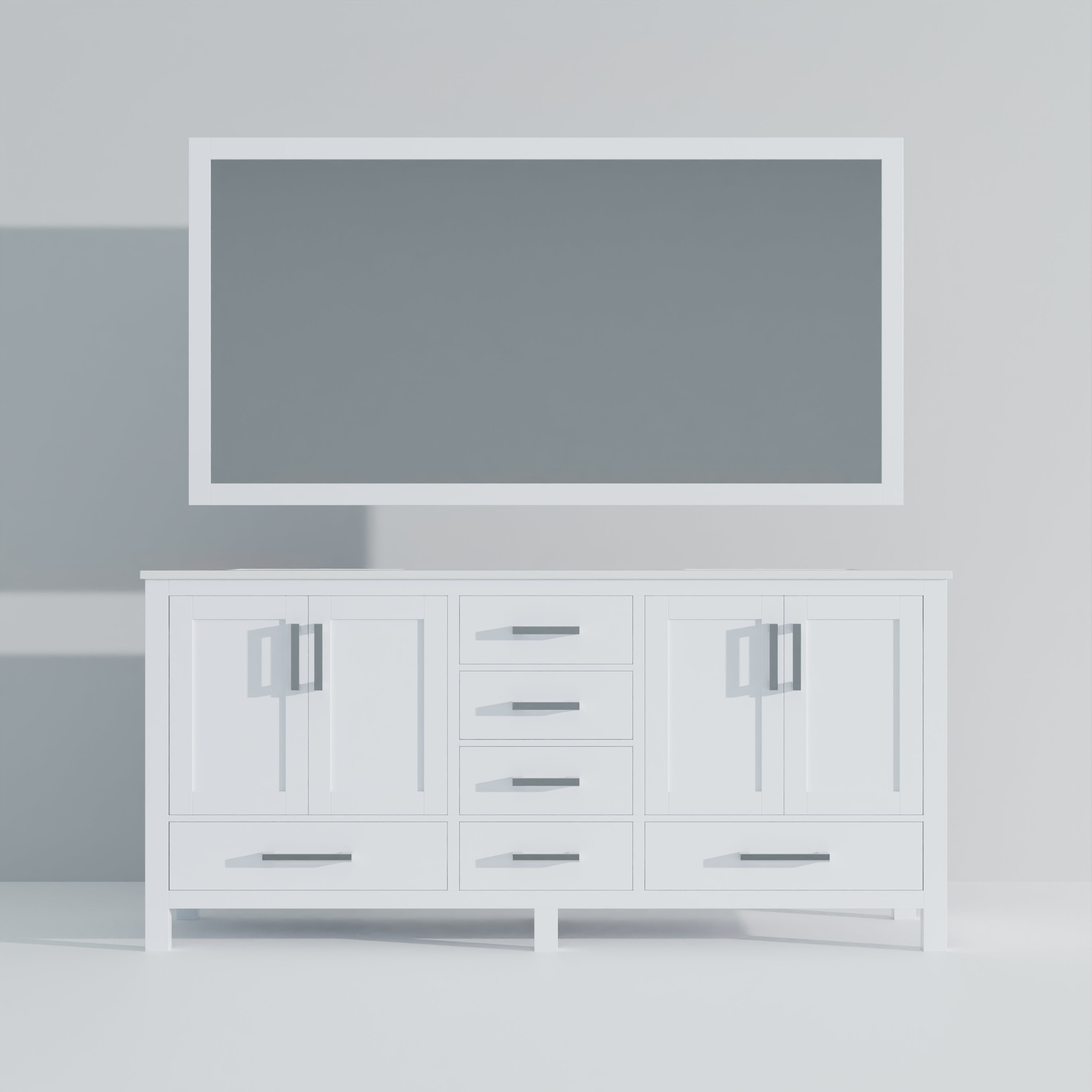 Jacques 72 in. W x 22 in. D White Bath Vanity