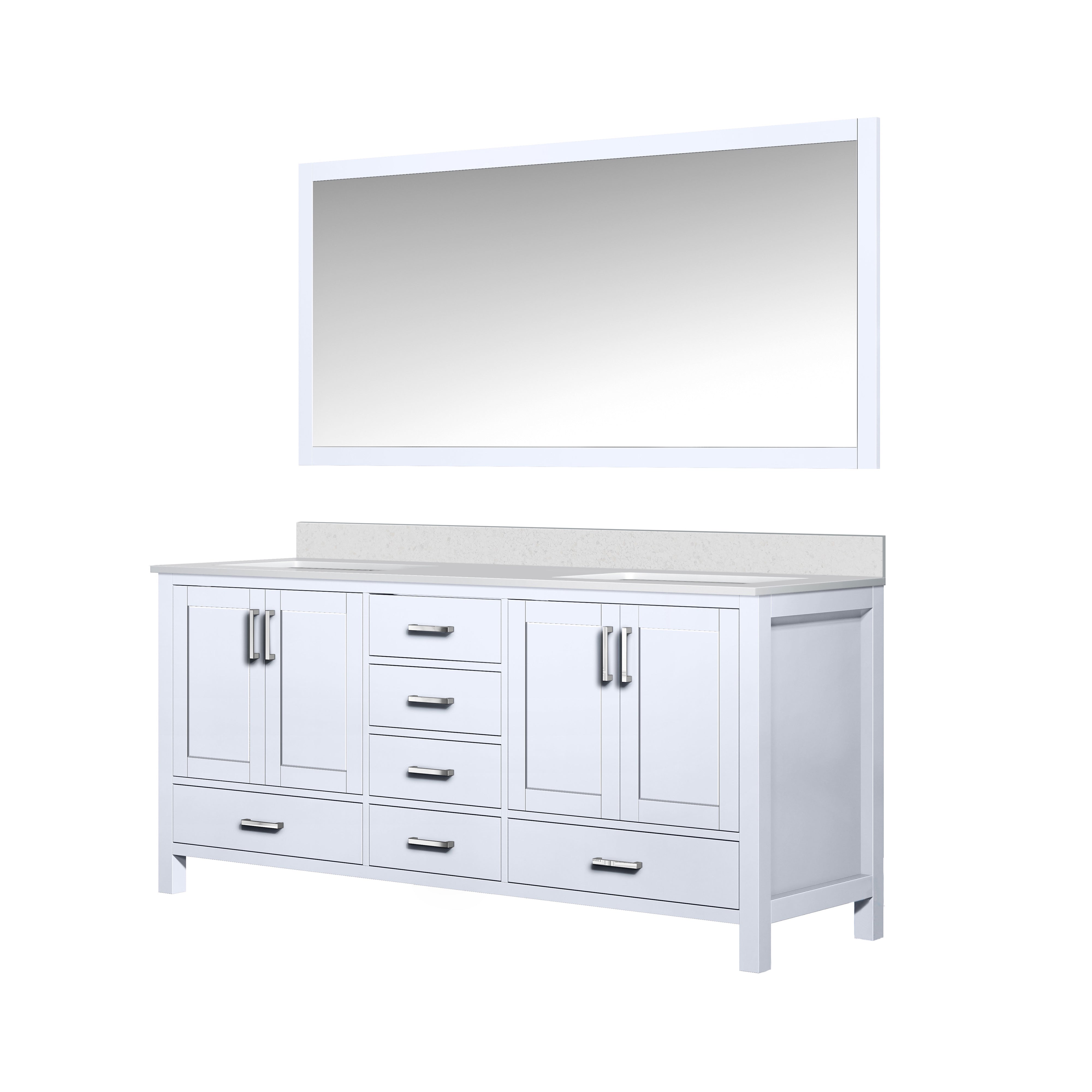 Jacques 72 in. W x 22 in. D White Bath Vanity