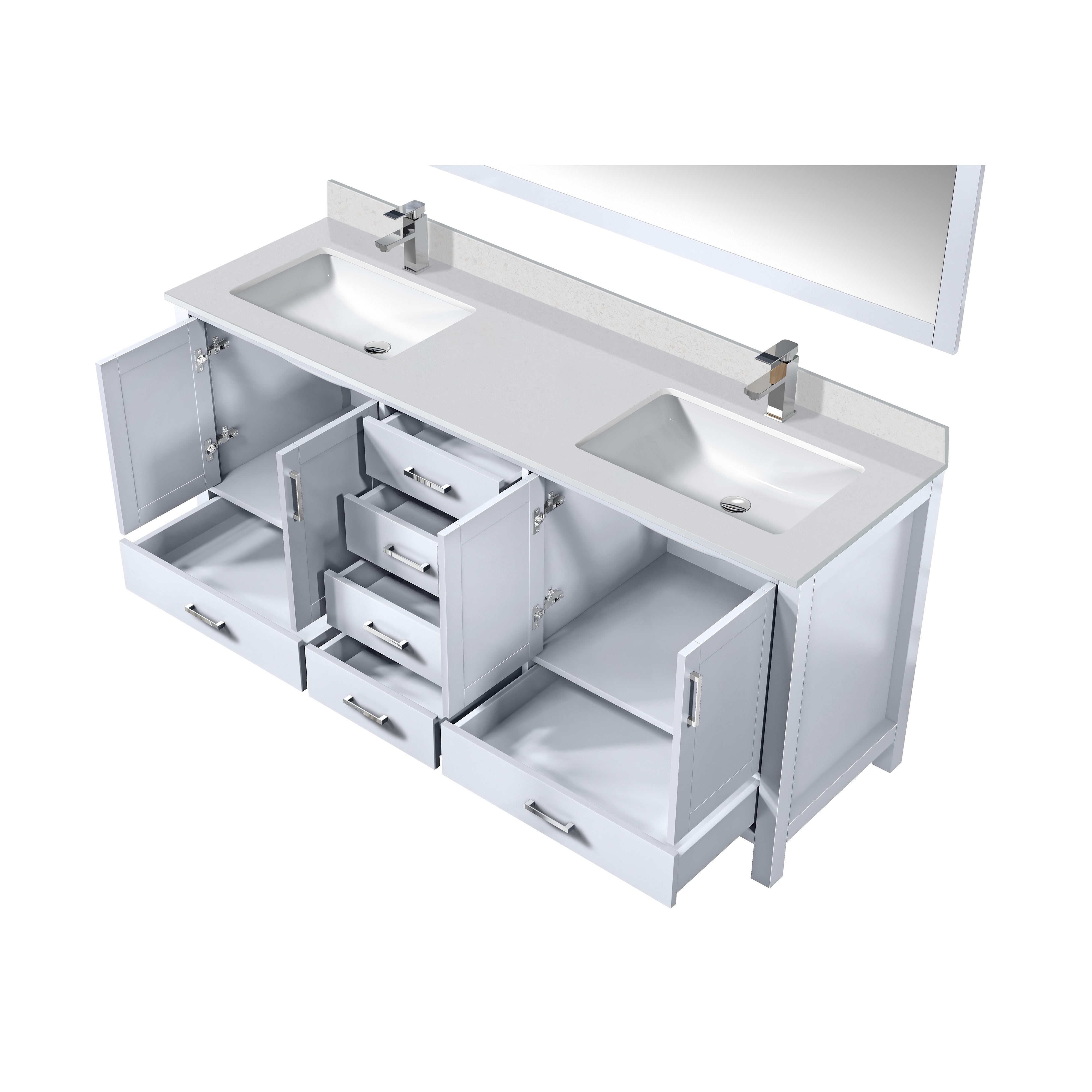 Jacques 72 in. W x 22 in. D White Bath Vanity