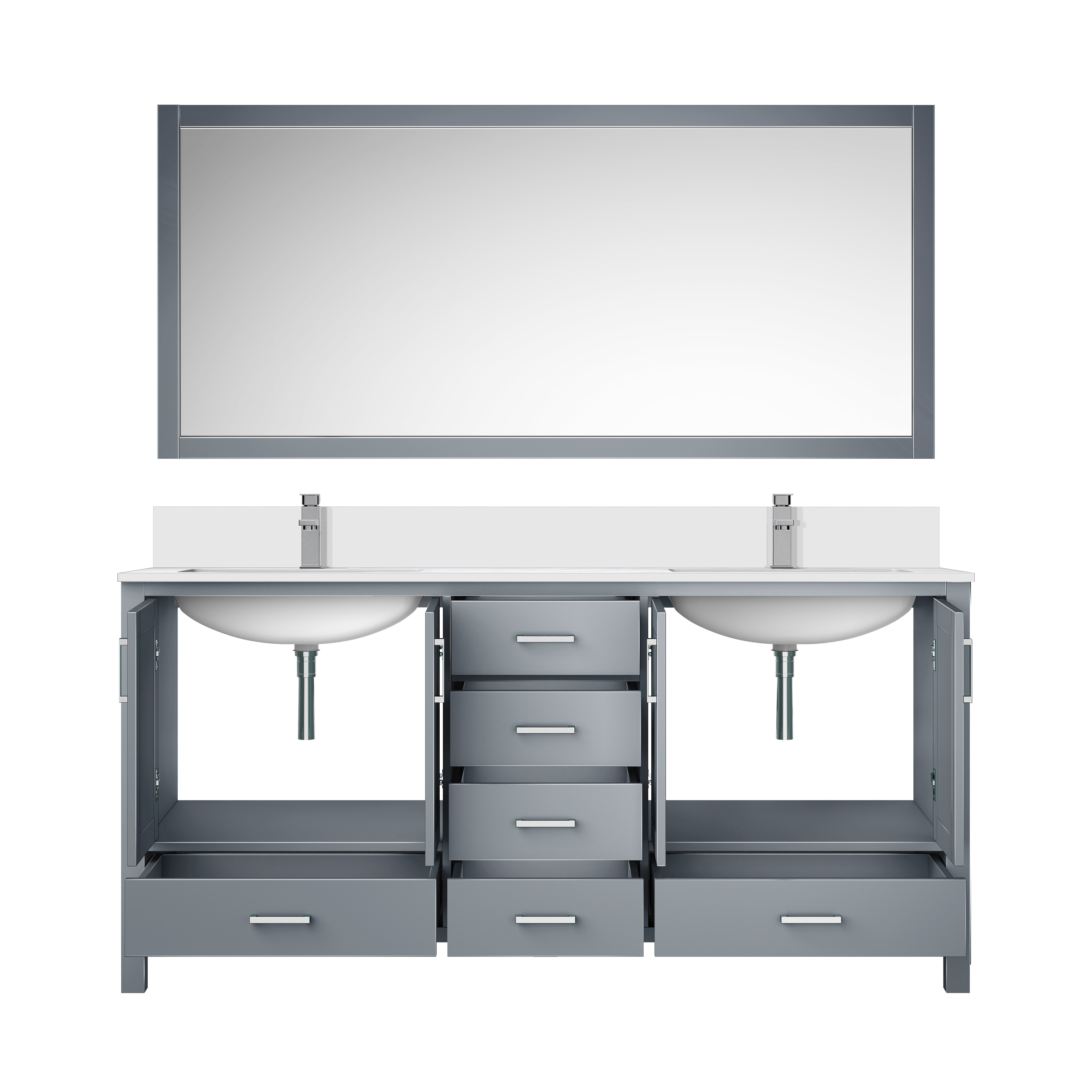 Jacques 72 in. W x 22 in. D Dark Grey Bath Vanity