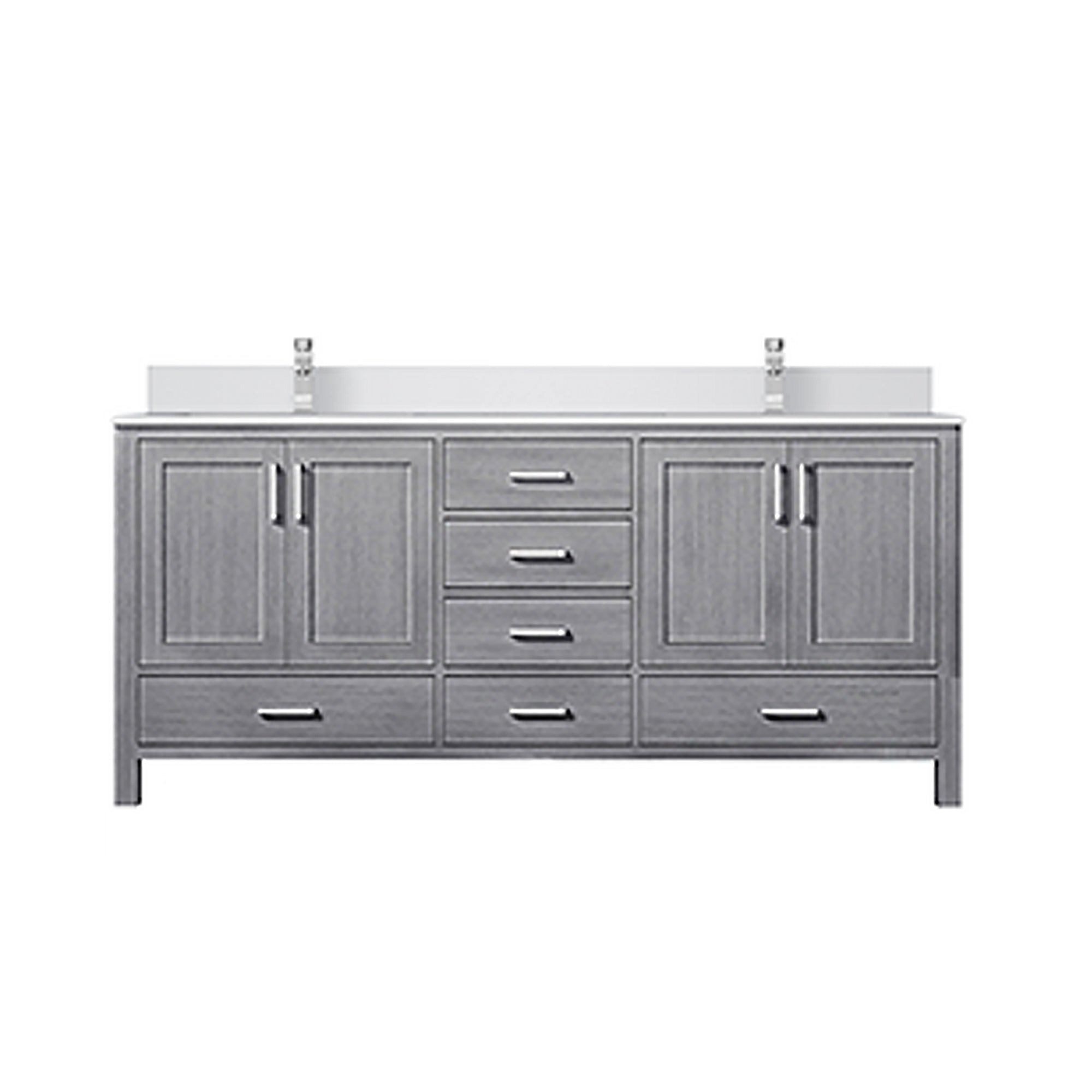 Jacques 72 in. W x 22 in. D Distressed Grey Double Bath Vanity
