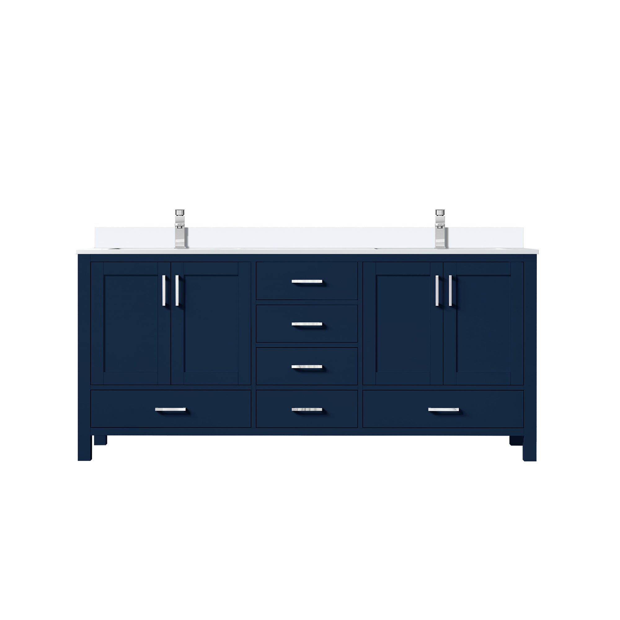 Jacques 72 in. W x 22 in. D Navy Blue Double Bath Vanity