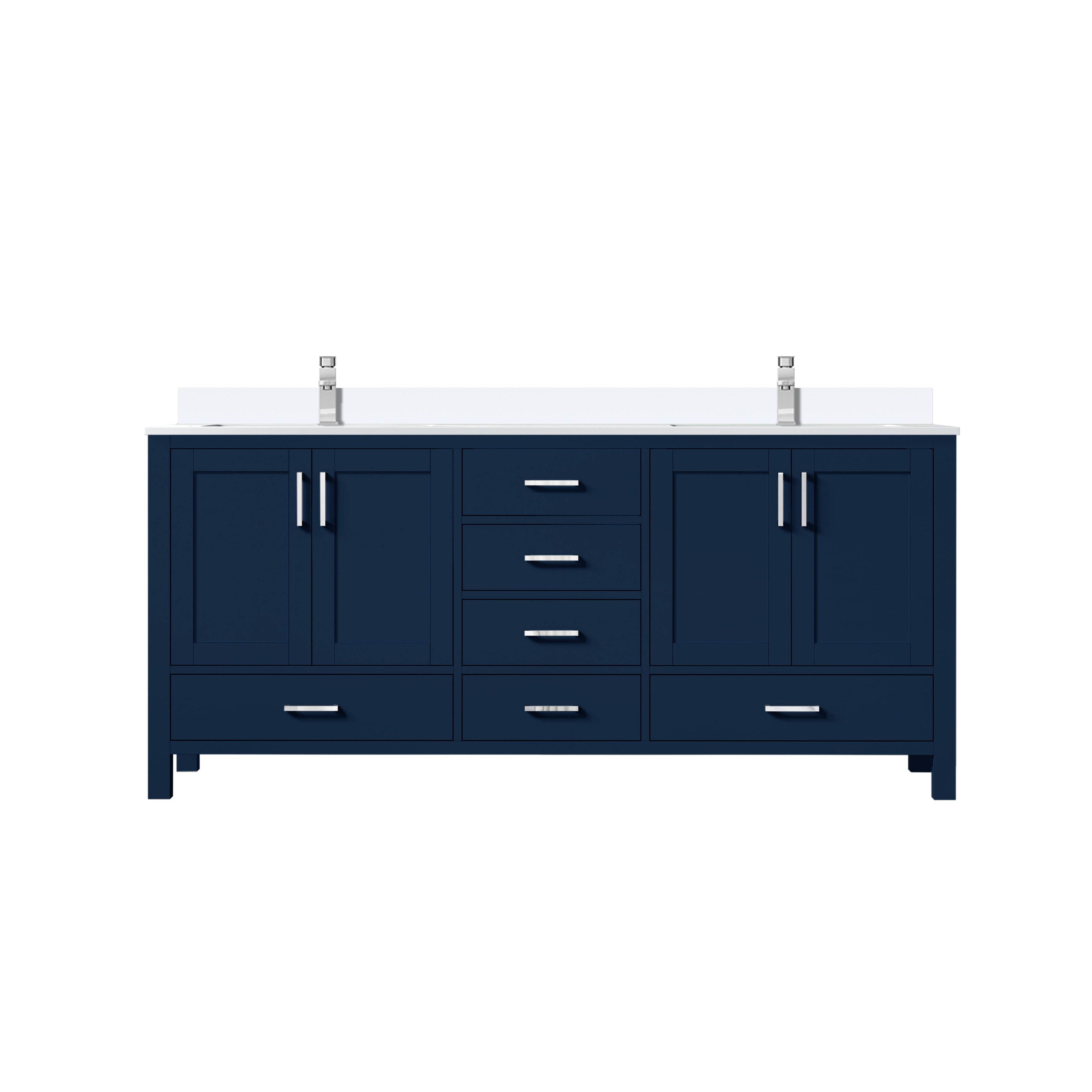 Jacques 72 in. W x 22 in. D Navy Blue Bath Vanity