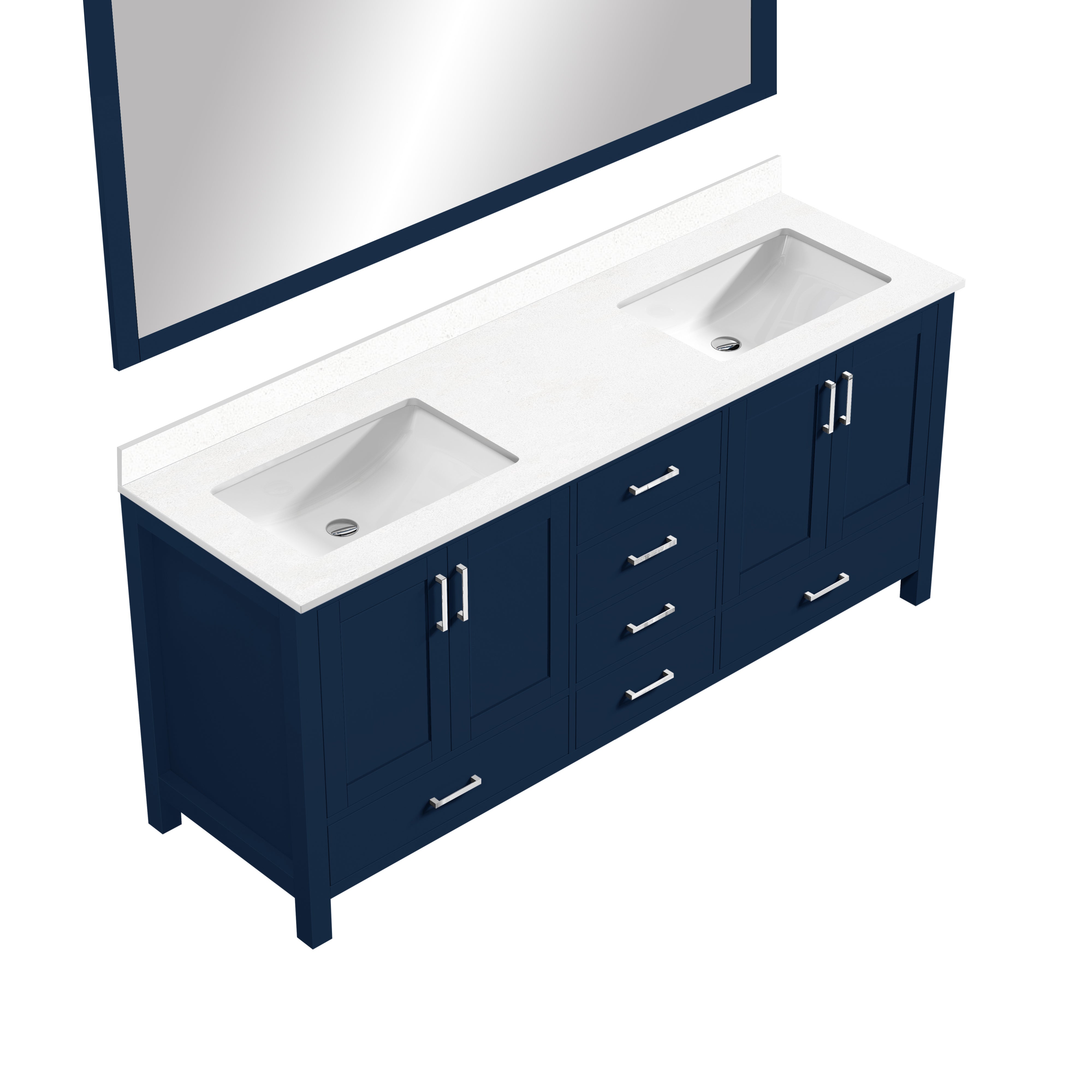 Jacques 72 in. W x 22 in. D Navy Blue Bath Vanity