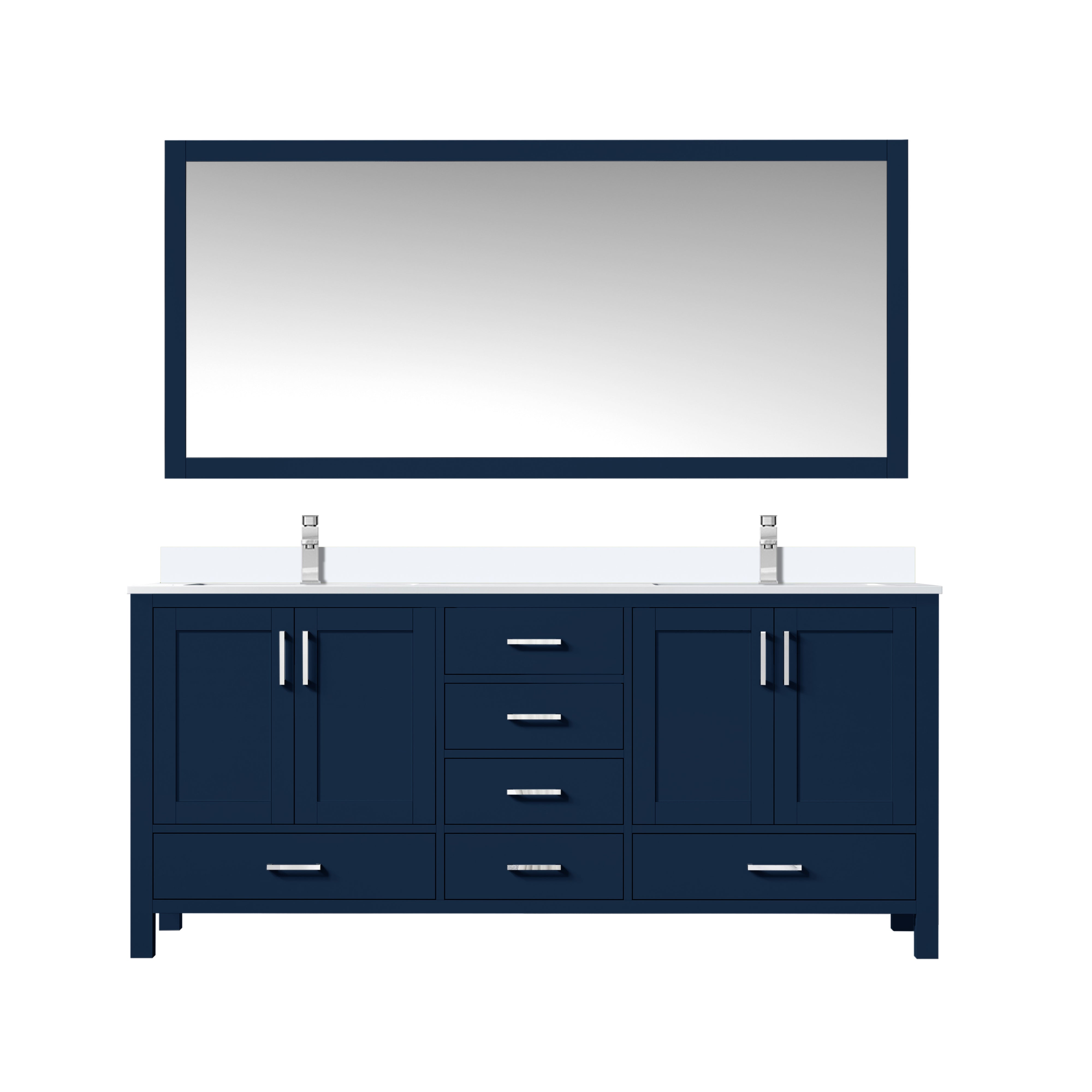 Jacques 72 in. W x 22 in. D Navy Blue Bath Vanity