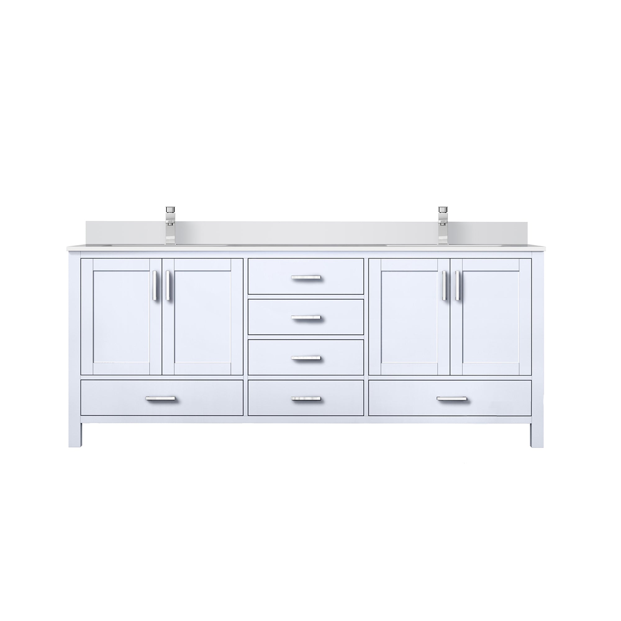 Jacques 80 in. W x 22 in. D White Double Bath Vanity