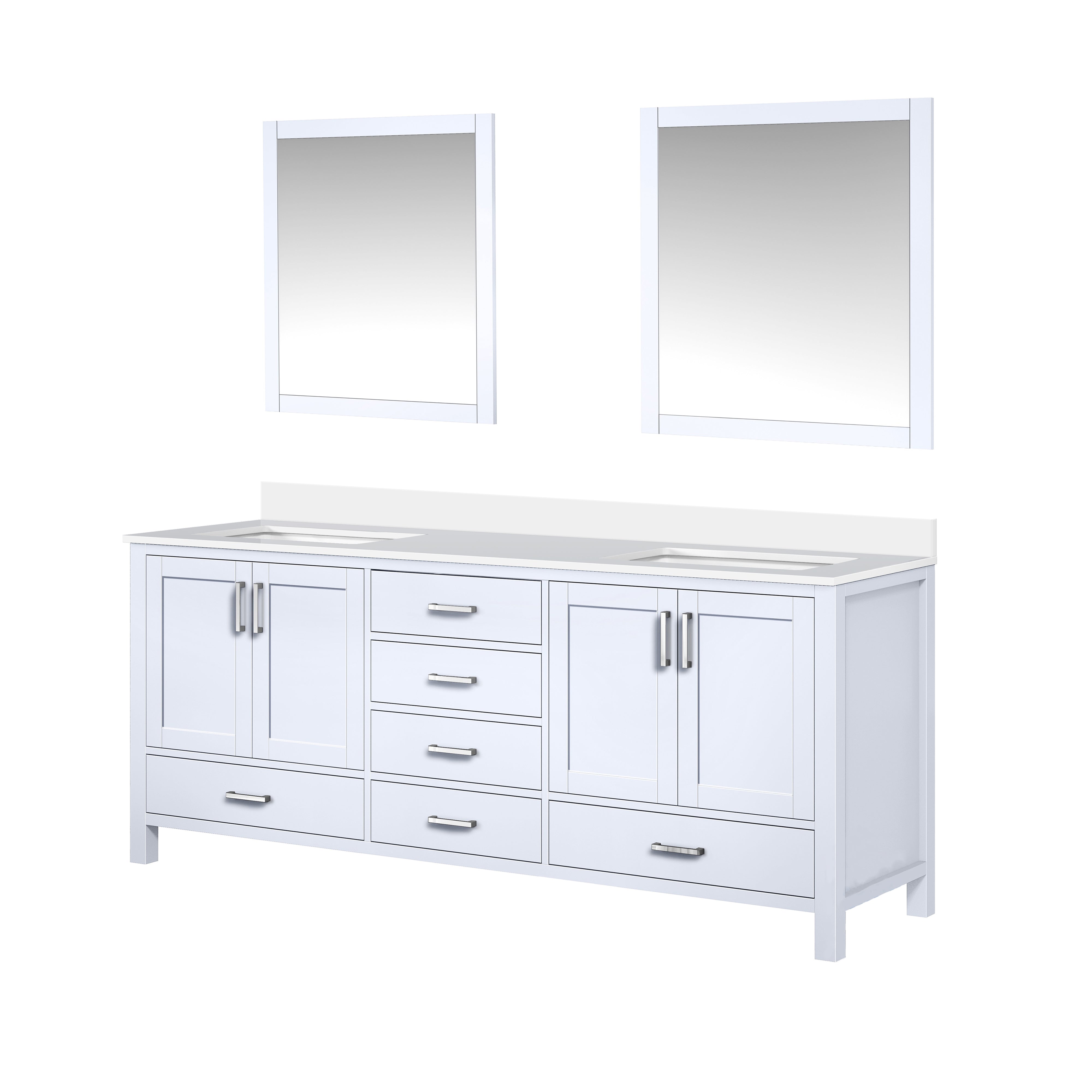 Jacques 80 in. W x 22 in. D White Bath Vanity