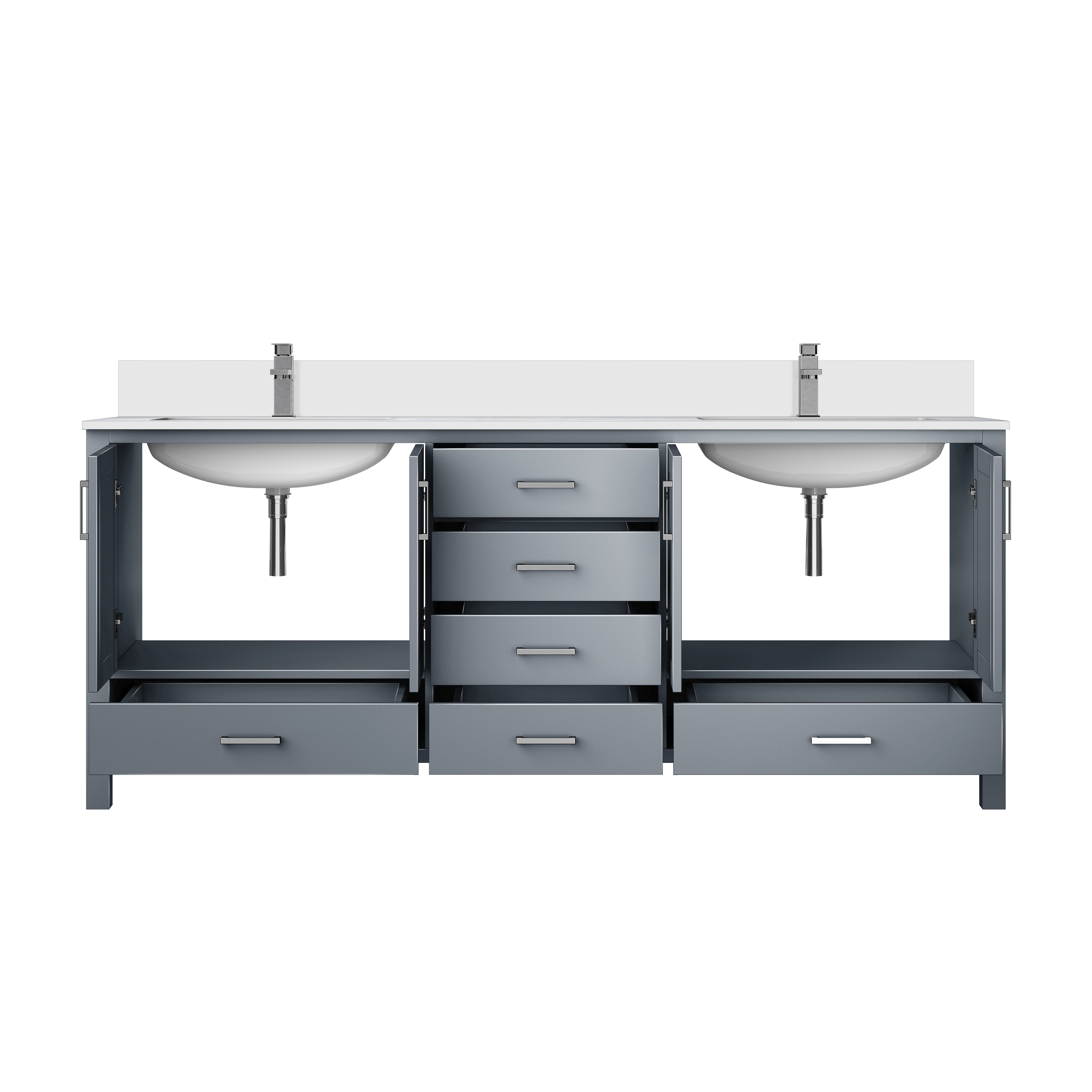 Jacques 80 in. W x 22 in. D Dark Grey Double Bath Vanity