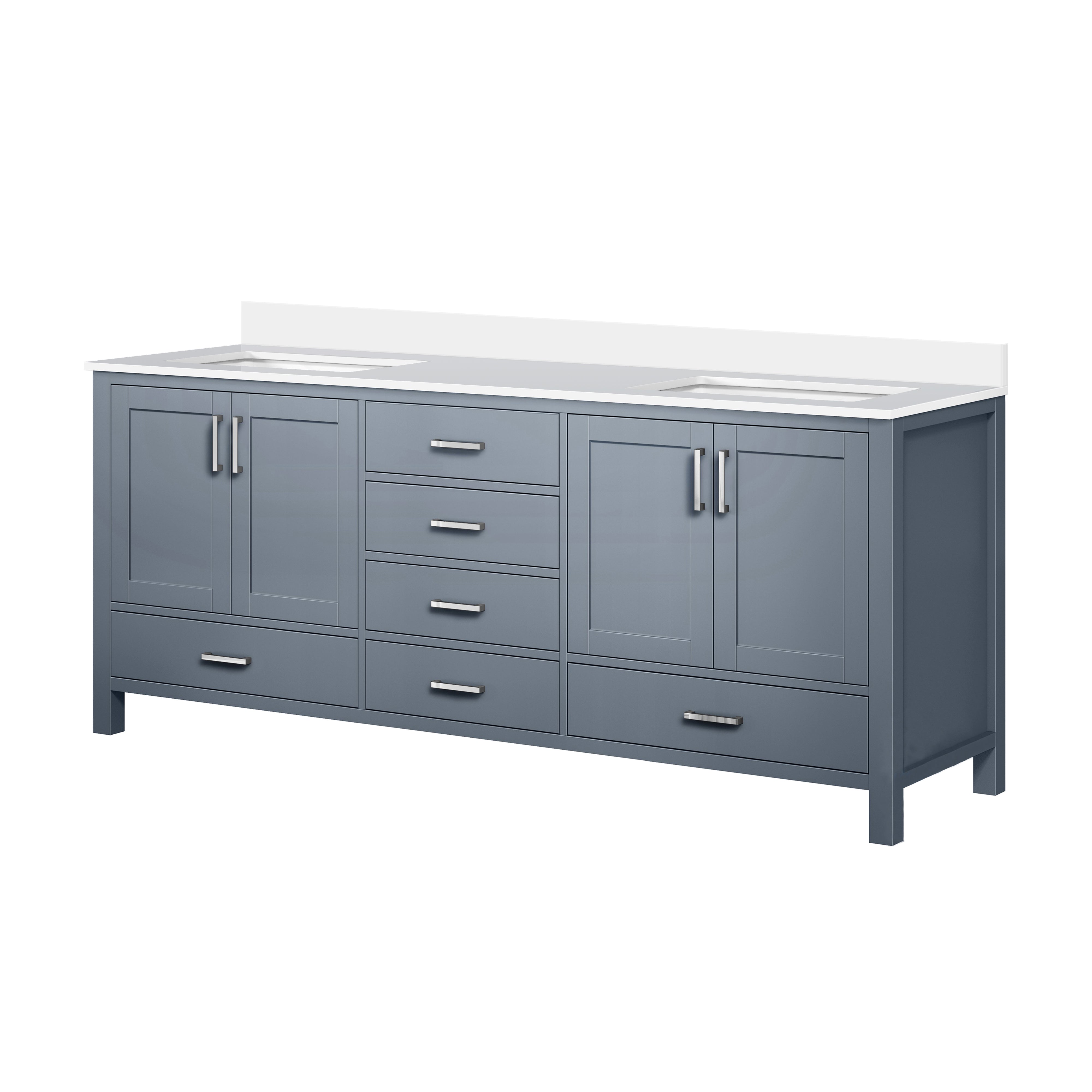 Jacques 80 in. W x 22 in. D Dark Grey Bath Vanity