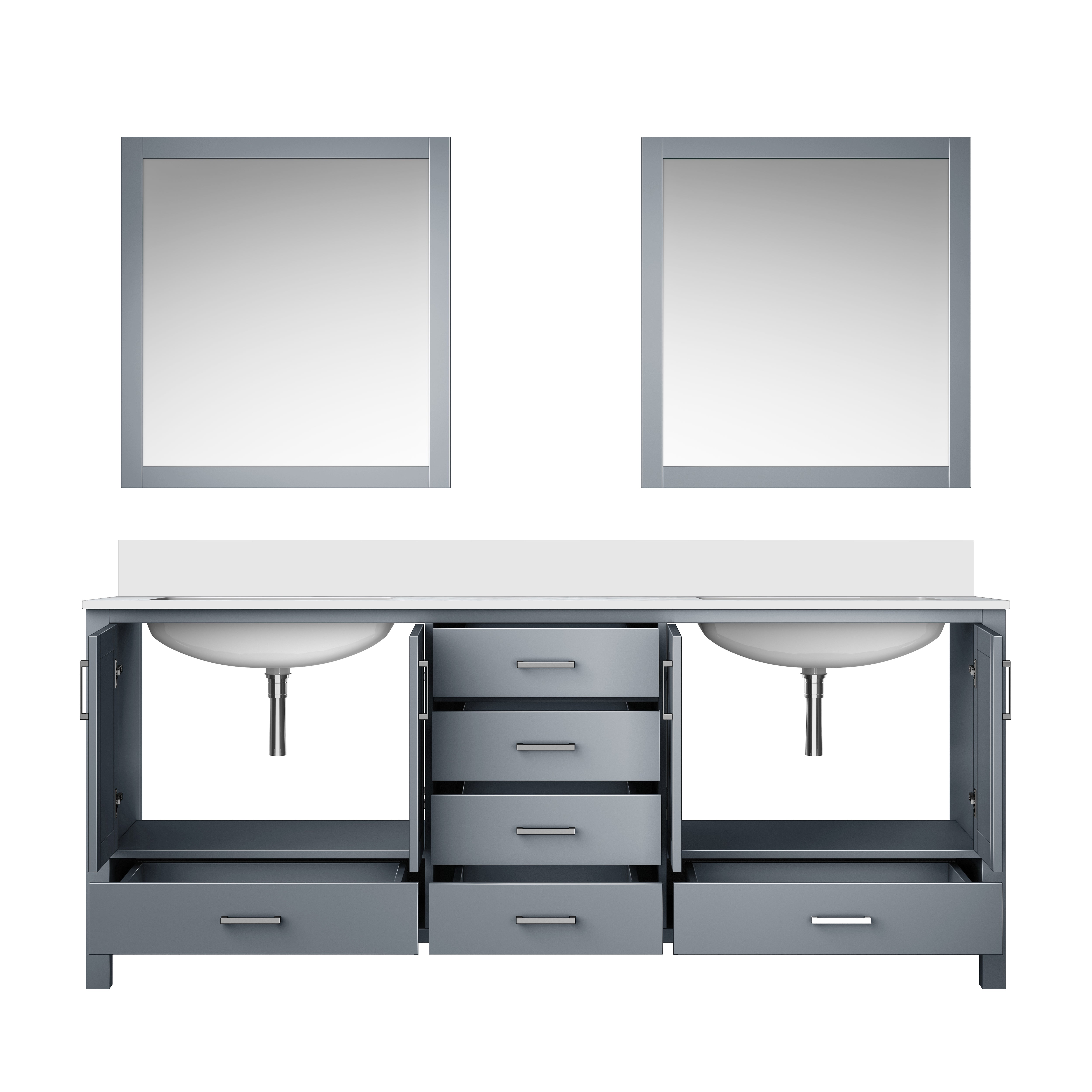 Jacques 80 in. W x 22 in. D Dark Grey Bath Vanity