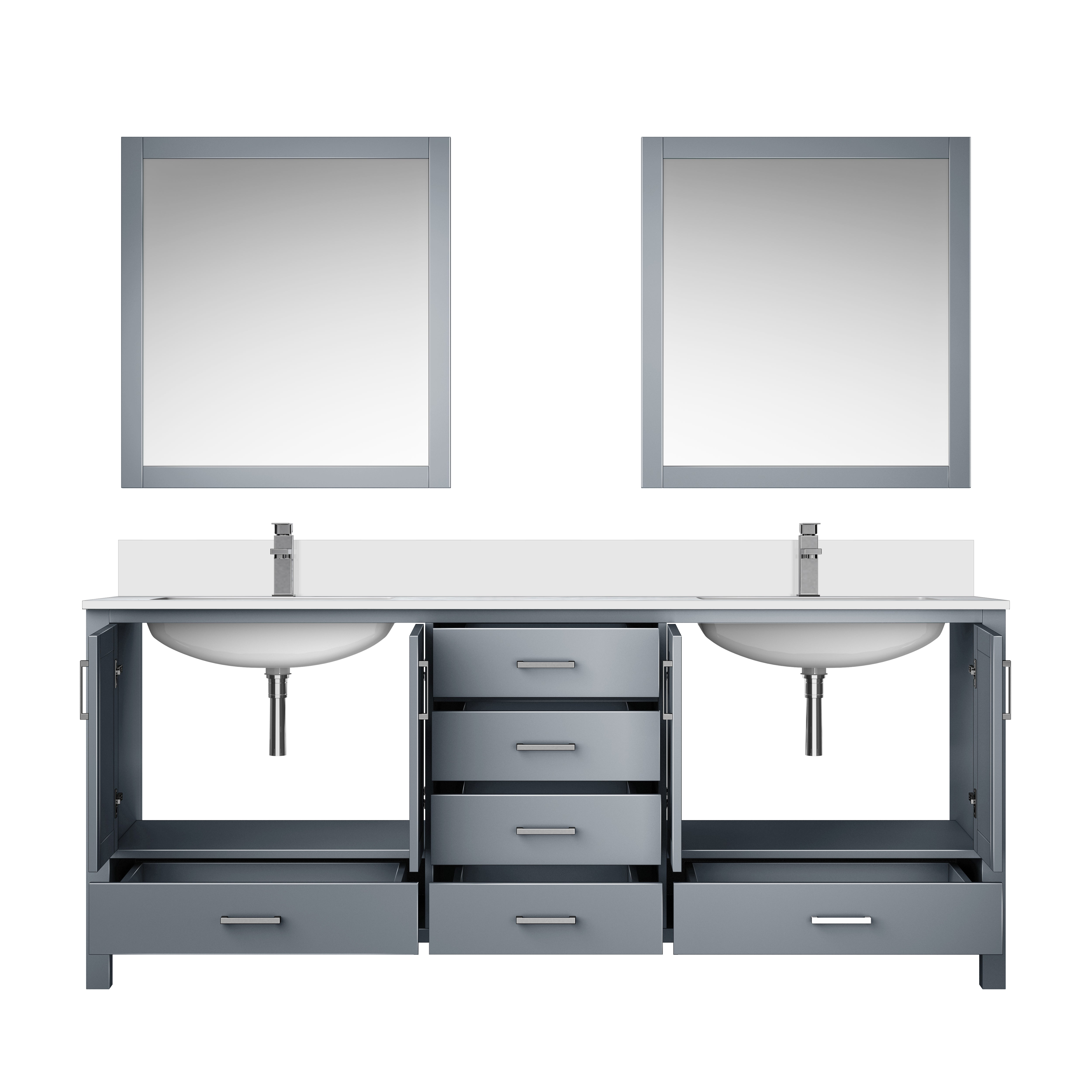 Jacques 80 in. W x 22 in. D Dark Grey Bath Vanity