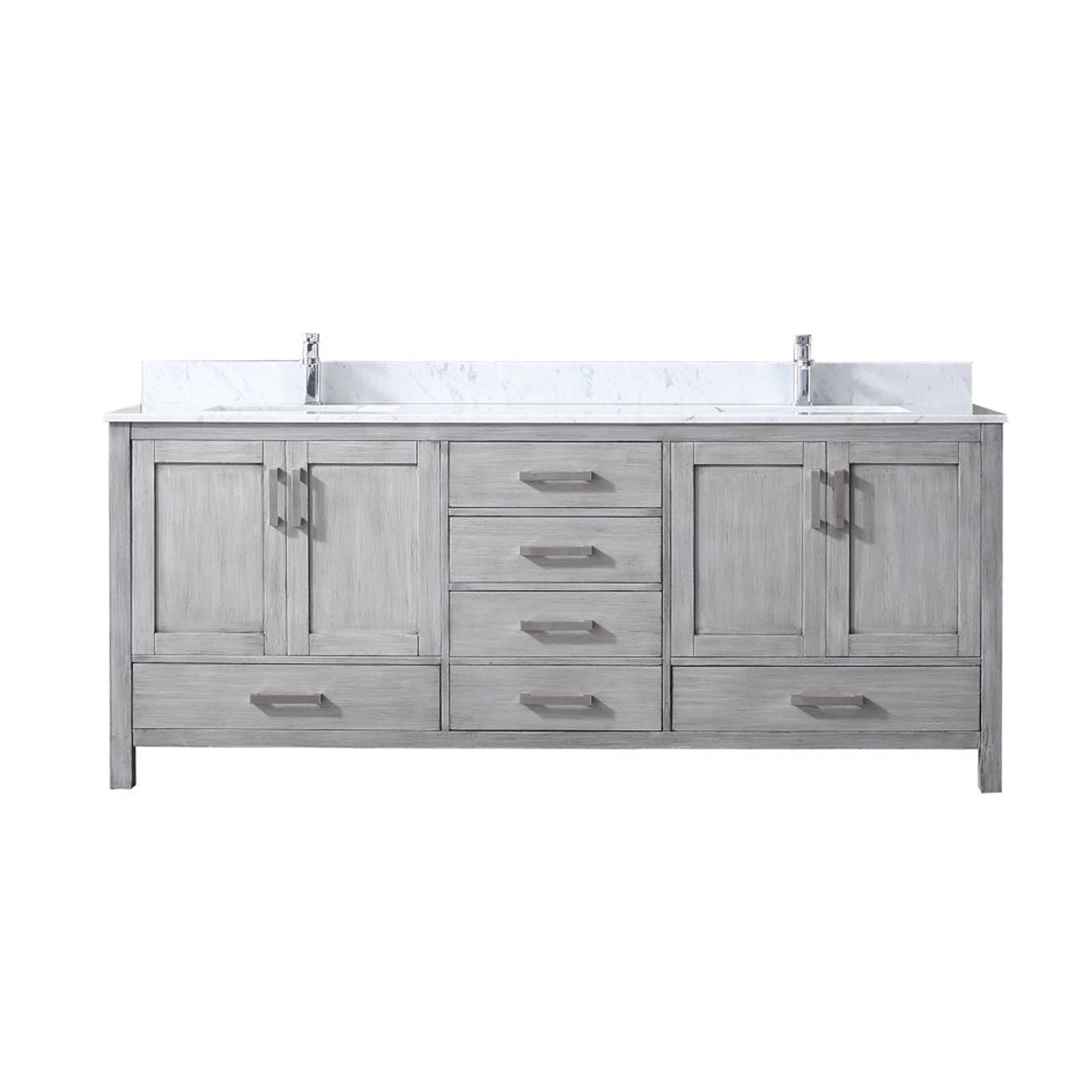 Jacques 80 in. W x 22 in. D Distressed Grey Double Bath Vanity