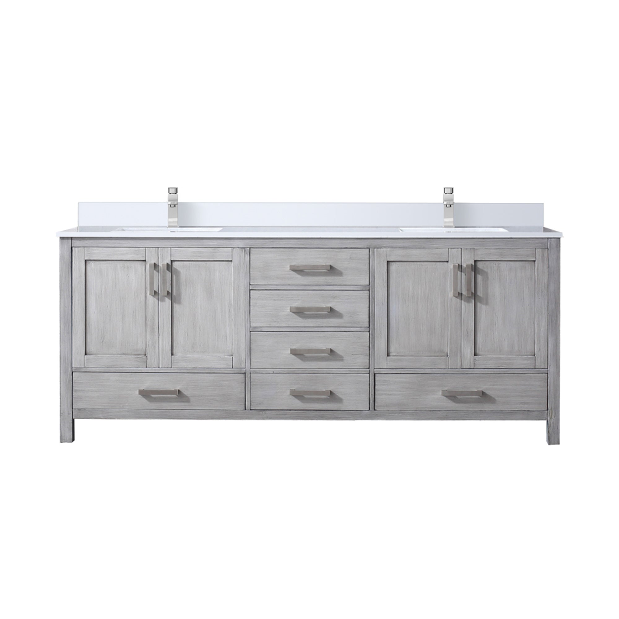 Jacques 80 in. W x 22 in. D Distressed Grey Double Bath Vanity