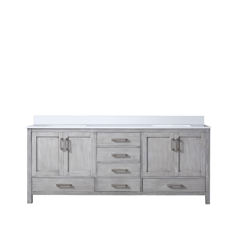 Jacques 80 in. W x 22 in. D Distressed Grey Bath Vanity