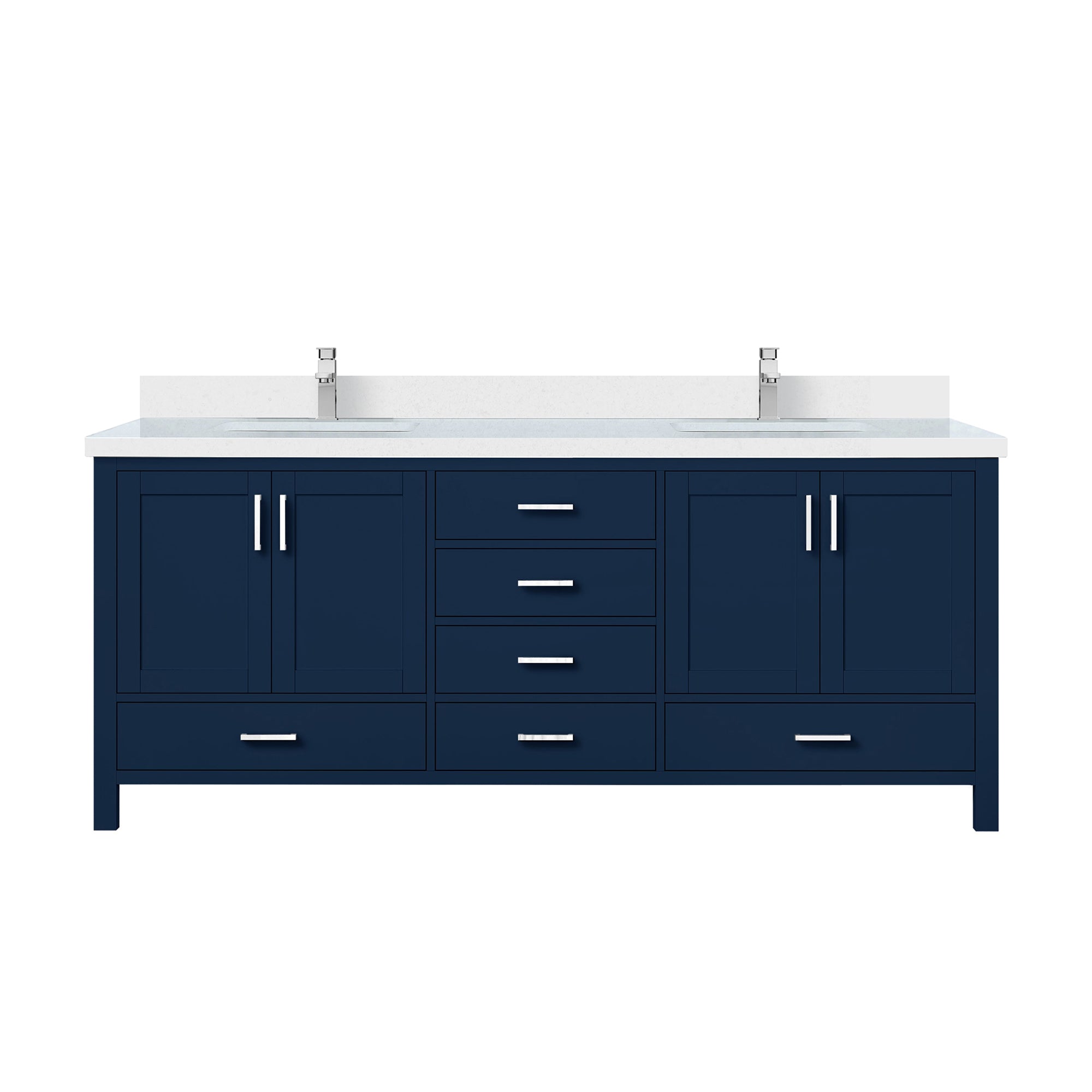 Jacques 80 in. W x 22 in. D Navy Blue Double Bath Vanity