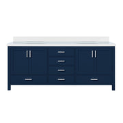 Jacques 80 in. W x 22 in. D Navy Blue Bath Vanity