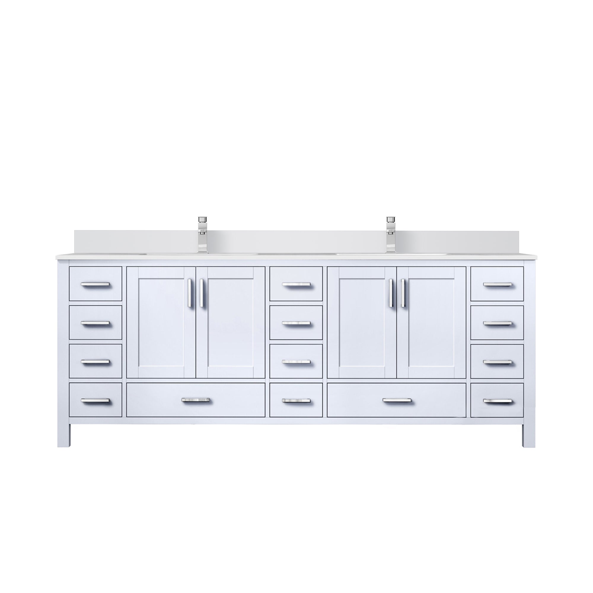 Jacques 84 in. W x 22 in. D White Double Bath Vanity