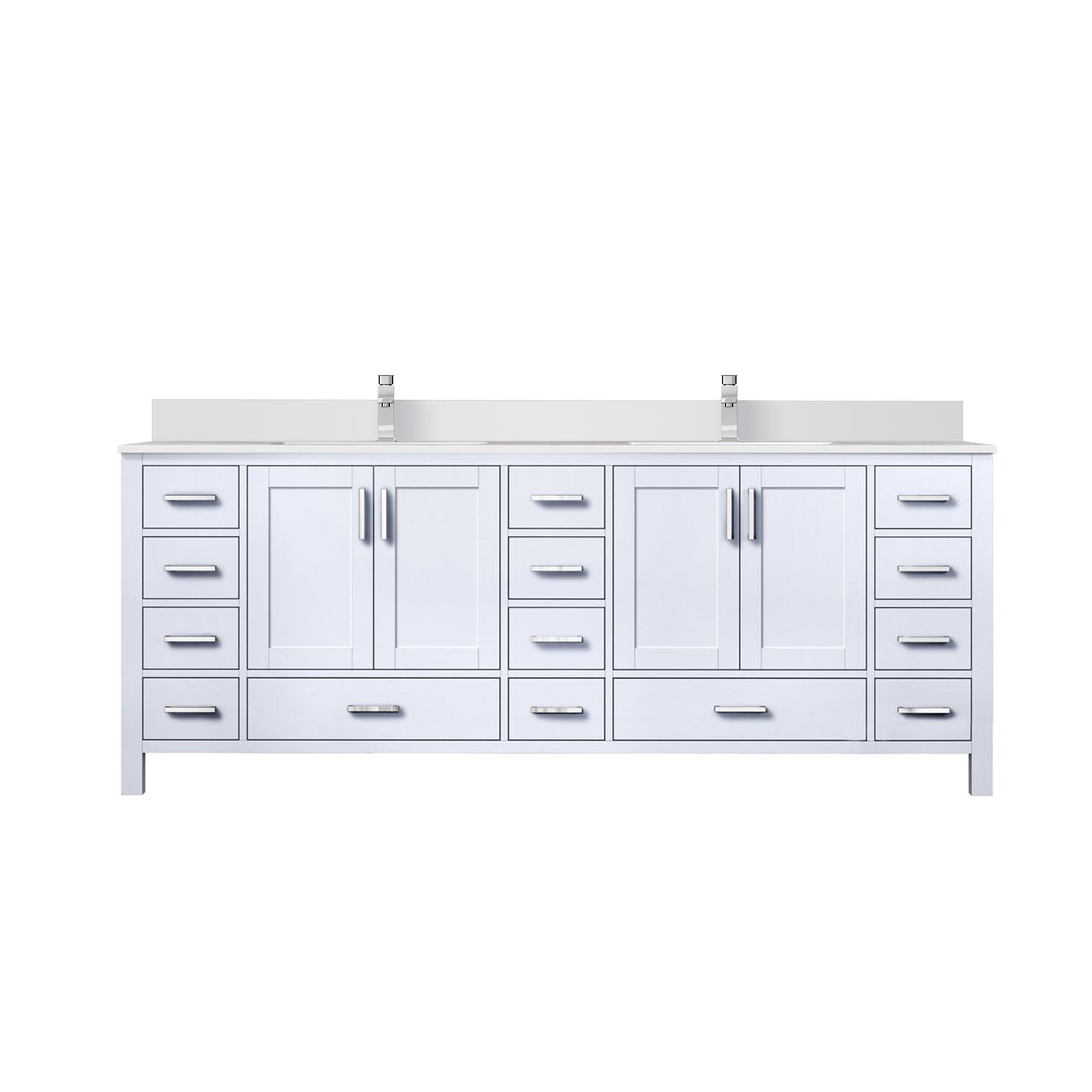 Jacques 84 in. W x 22 in. D White Bath Vanity