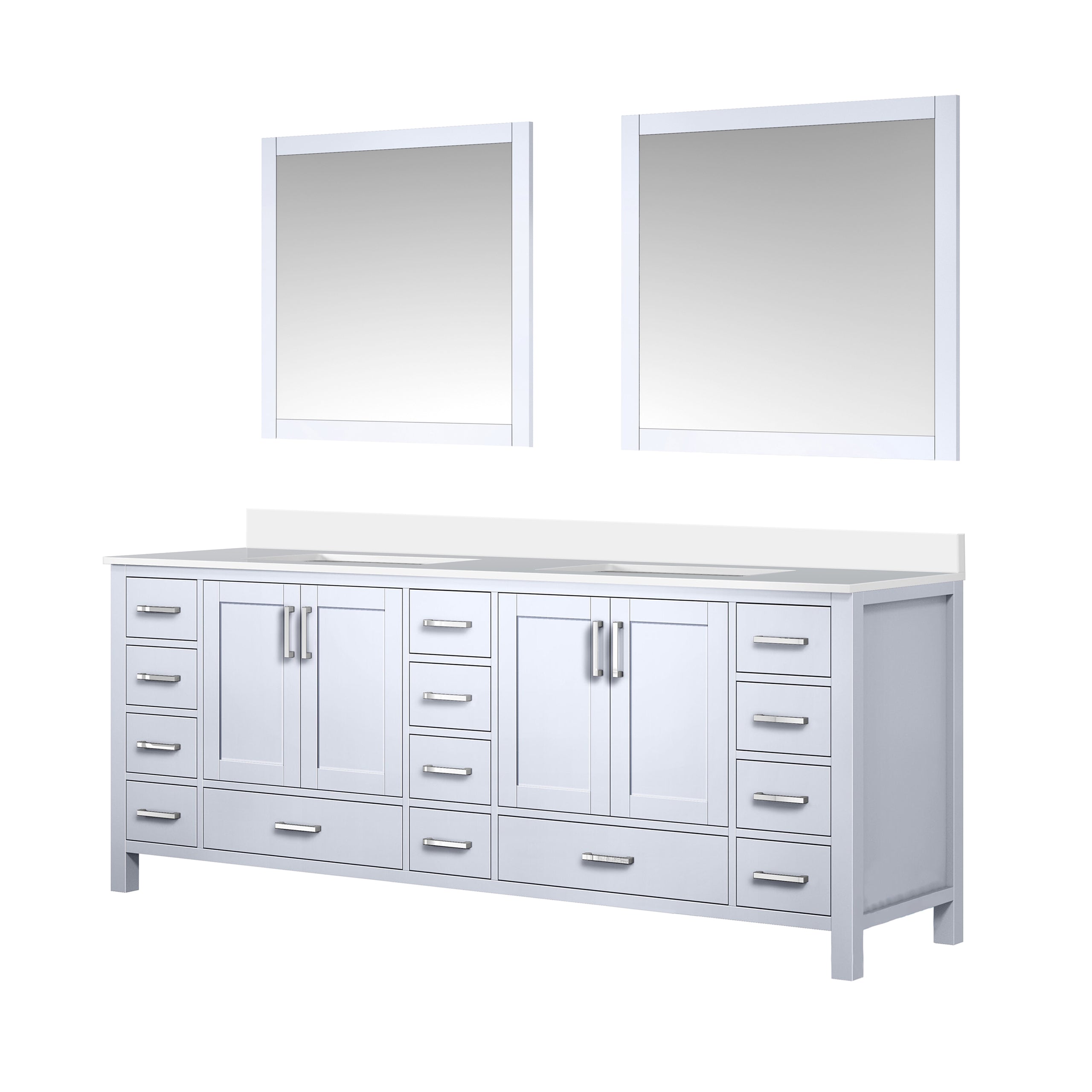 Jacques 84 in. W x 22 in. D White Bath Vanity