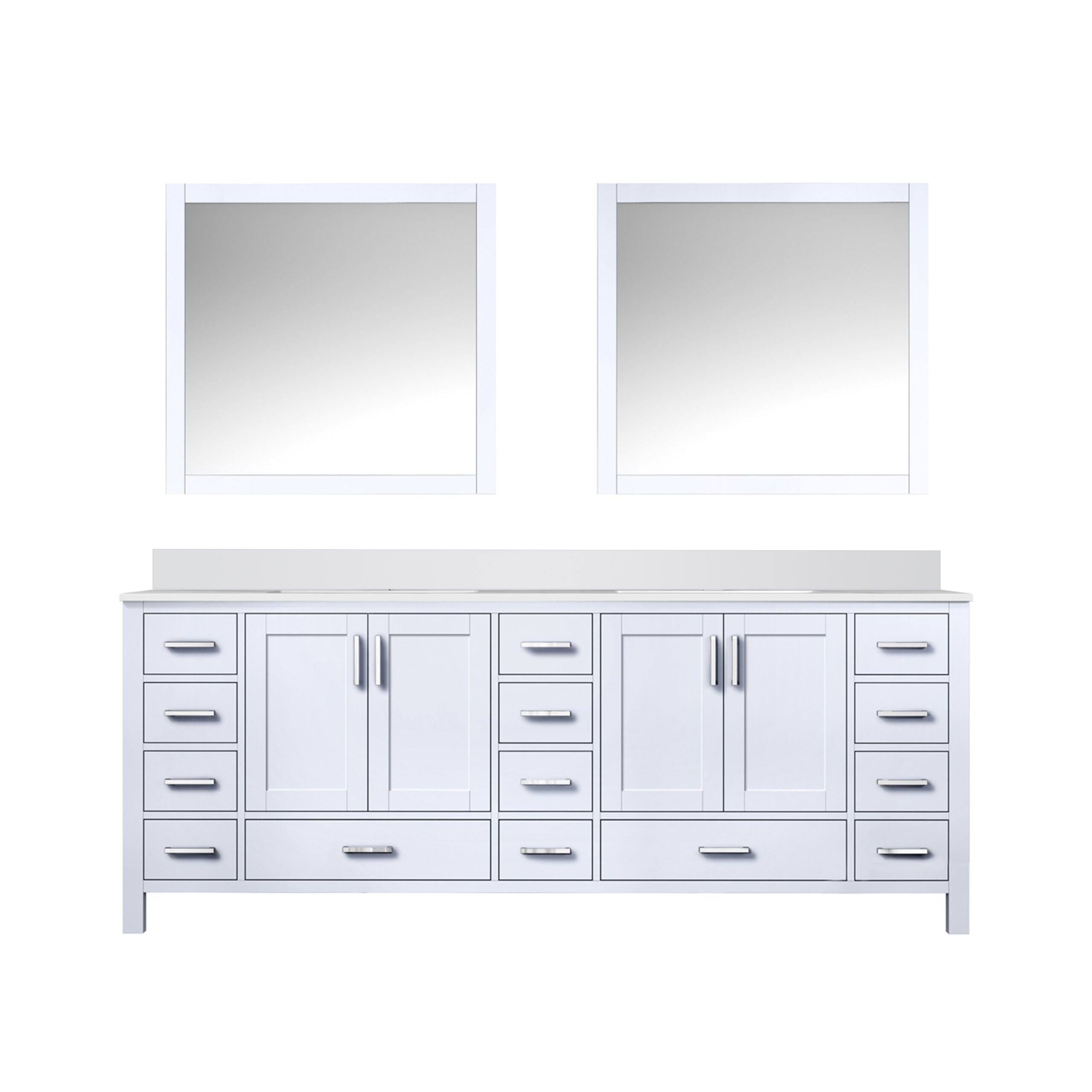Jacques 84 in. W x 22 in. D White Bath Vanity