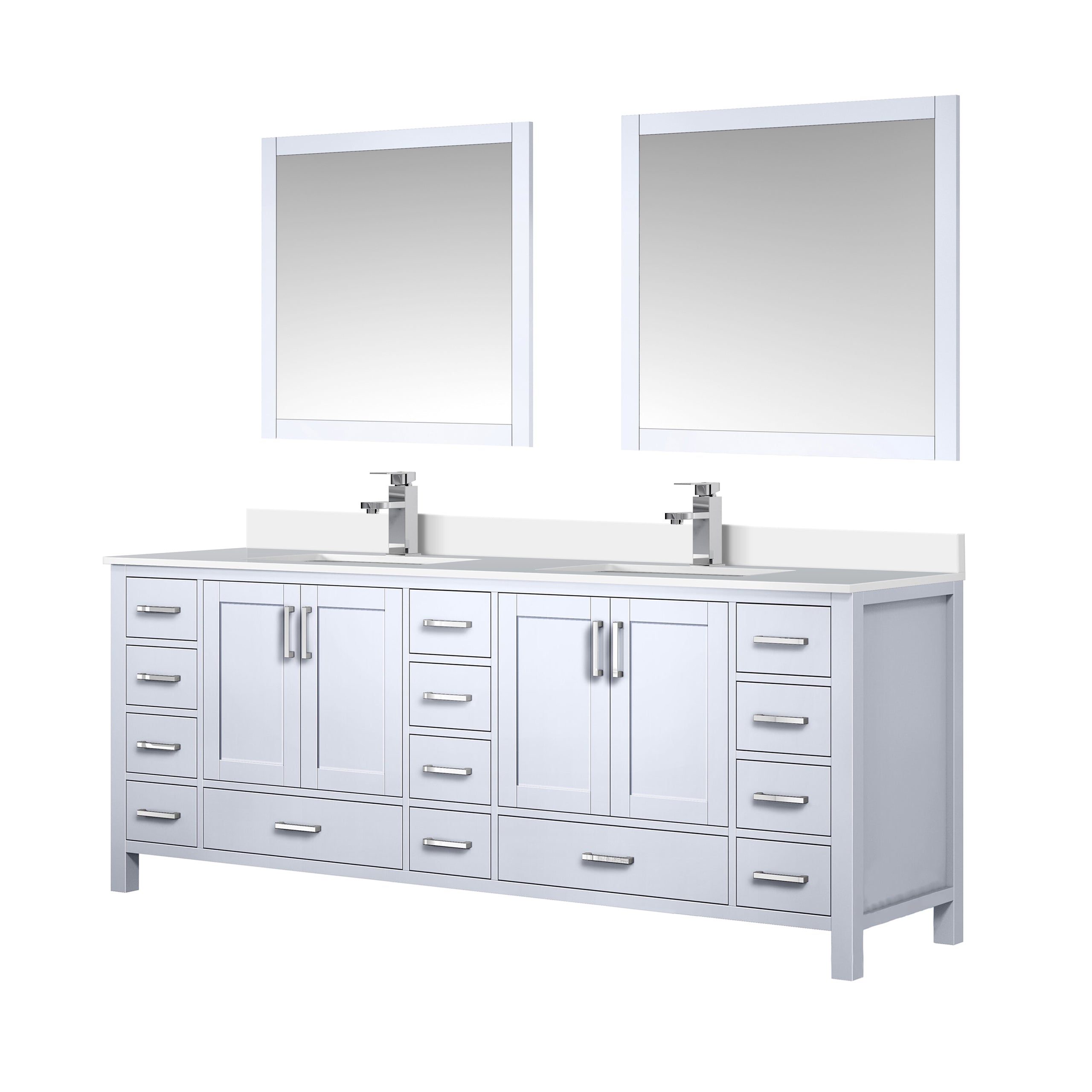Jacques 84 in. W x 22 in. D White Bath Vanity